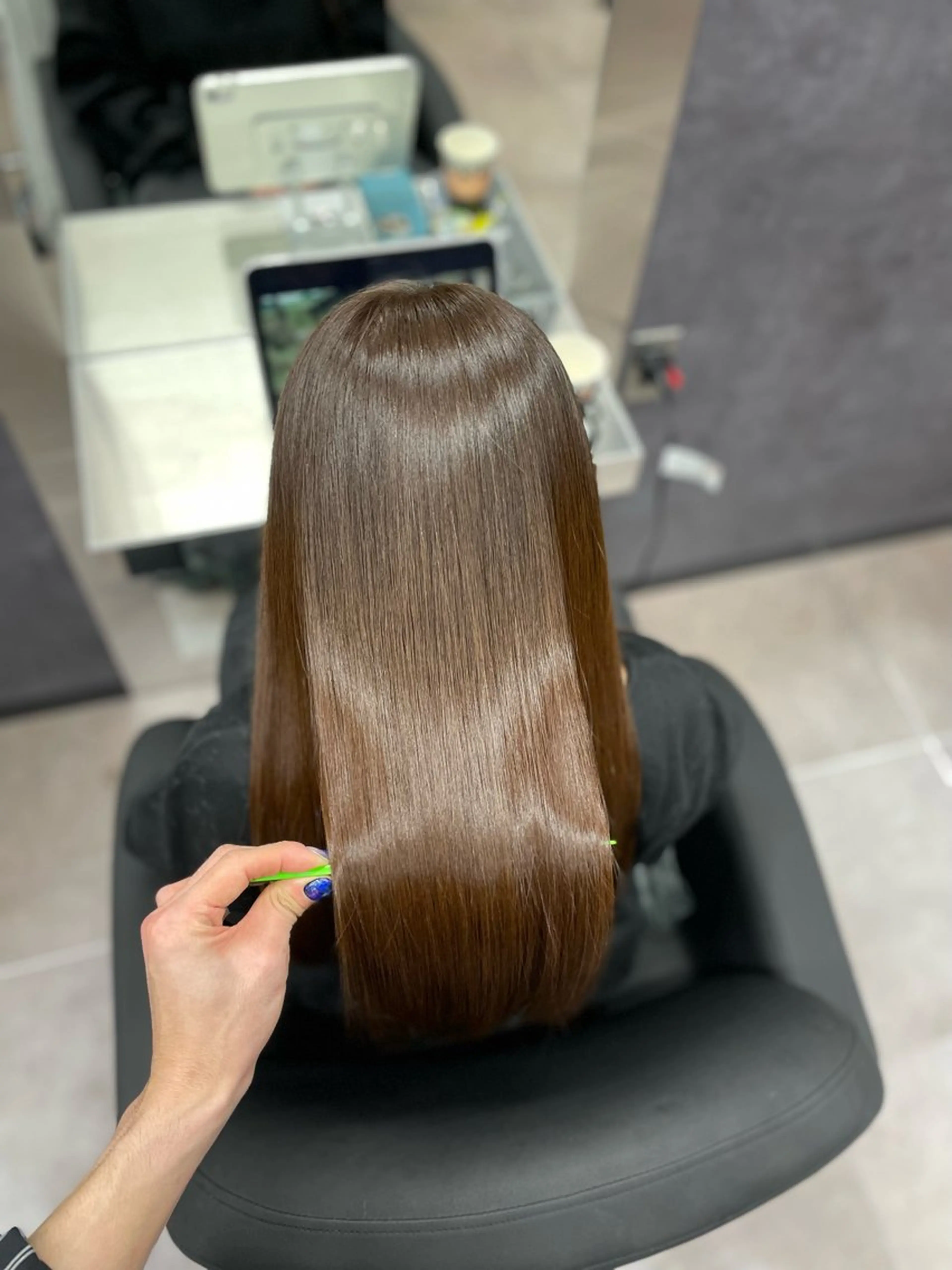 ロング 髪質改善 小顔カット カット ヘアカラー トリートメント CYNTHIADUE 店長✂︎IRISUのヘアスタイル