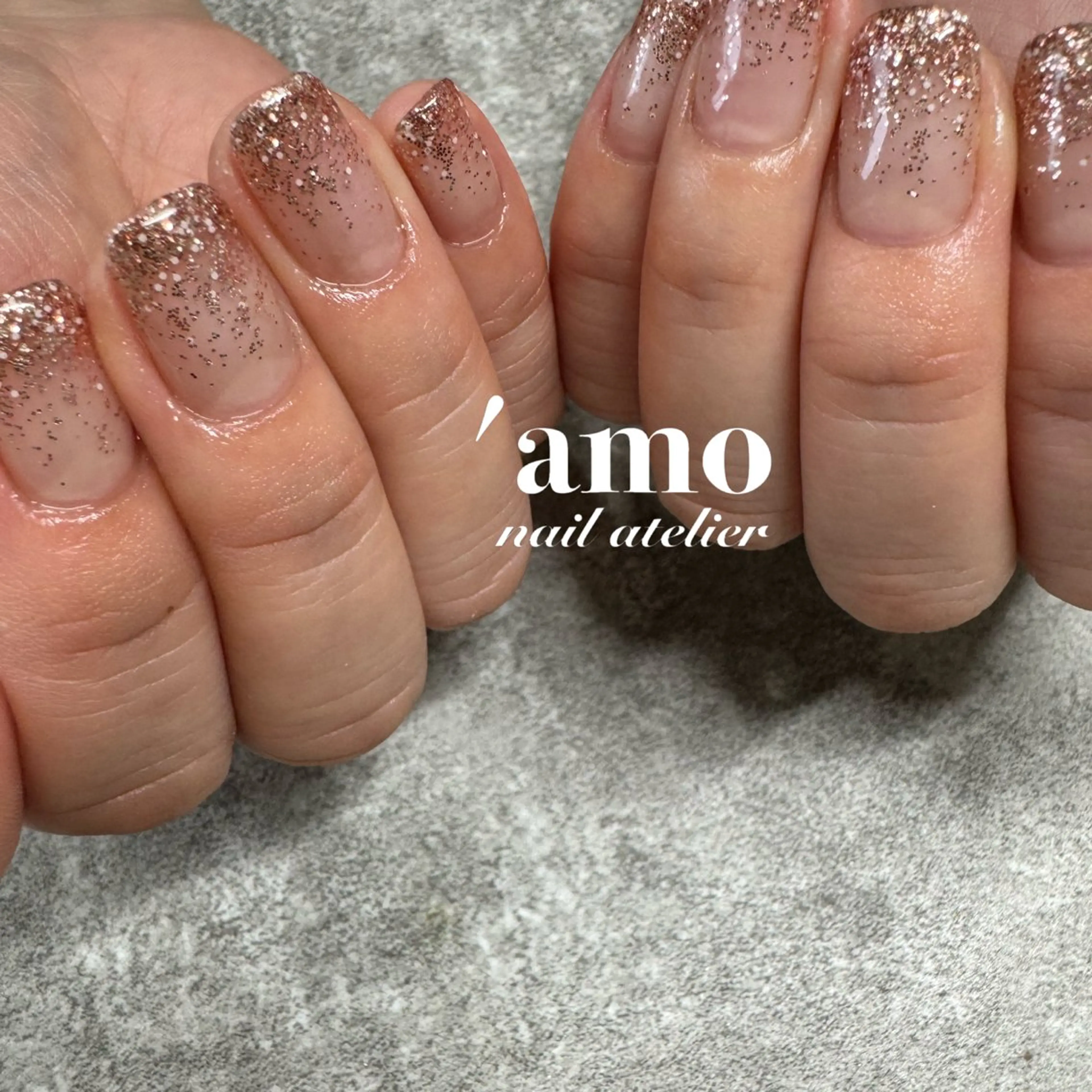 ネイル キラキラネイル ラメ(グリッター) 'amo nail atelierのネイルデザイン