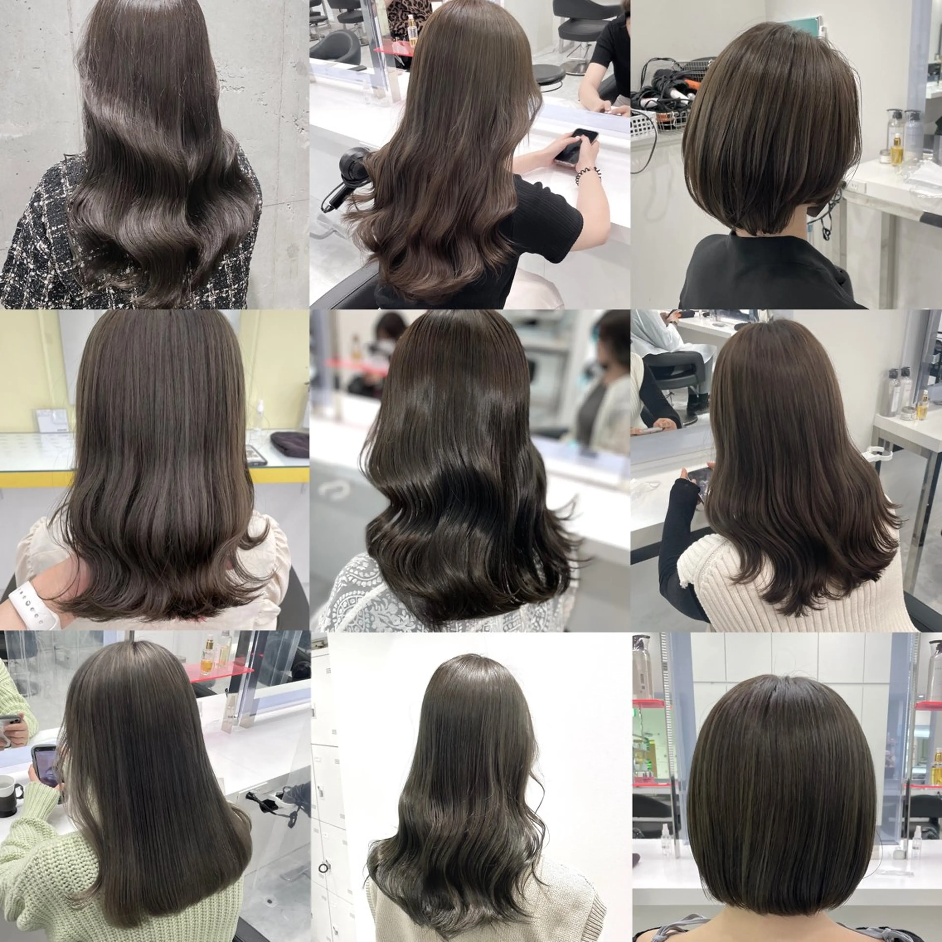 セミロング カラー ヘアアレンジ nana【艶髪】/ 顔まわり/縮毛矯正のヘアスタイル