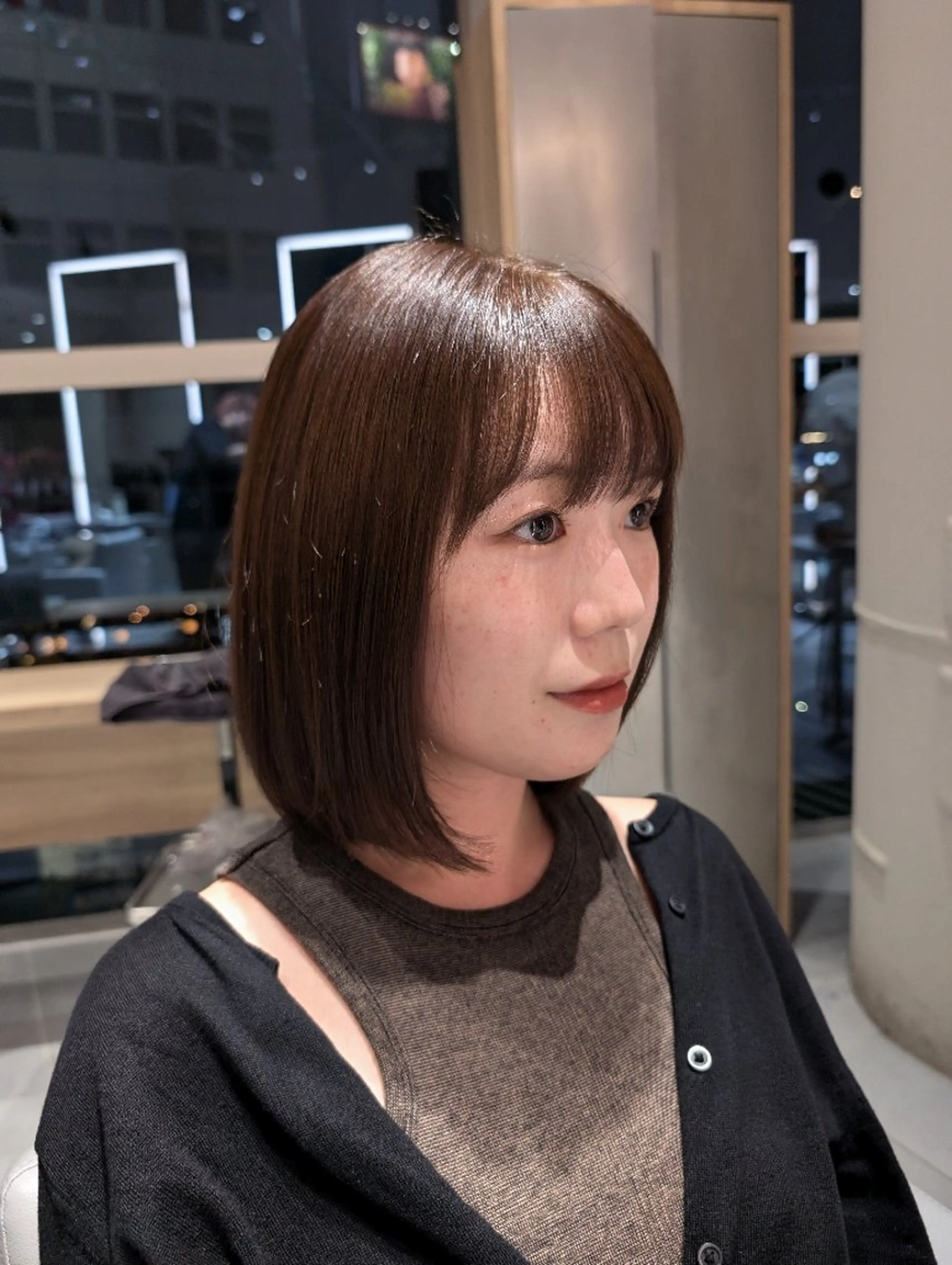 ショート カラー ベージュカラー 🫧暖色愛され透明感 🍒カラー千優のヘアスタイル