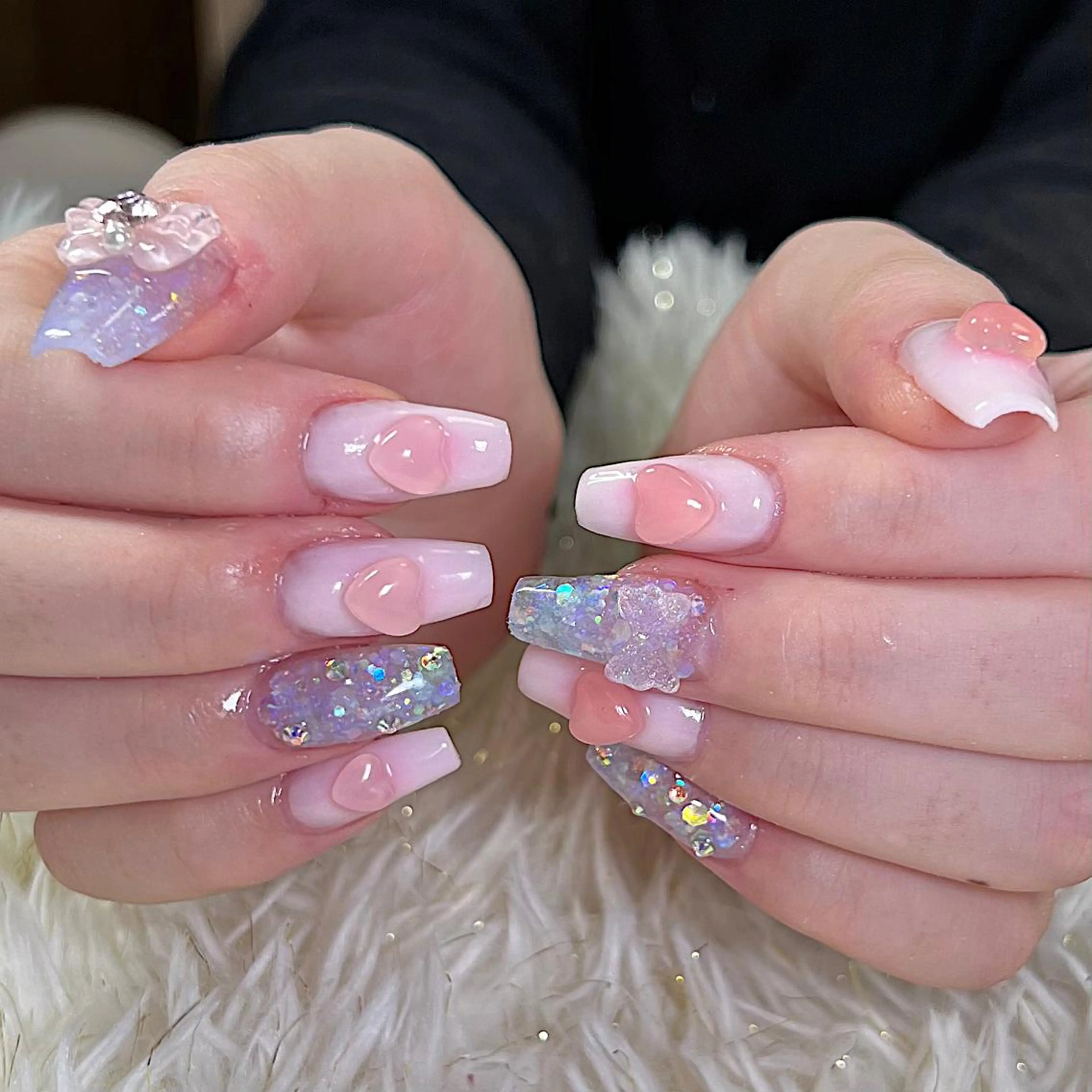 ネイル ハート ピンク nana nailのネイルデザイン