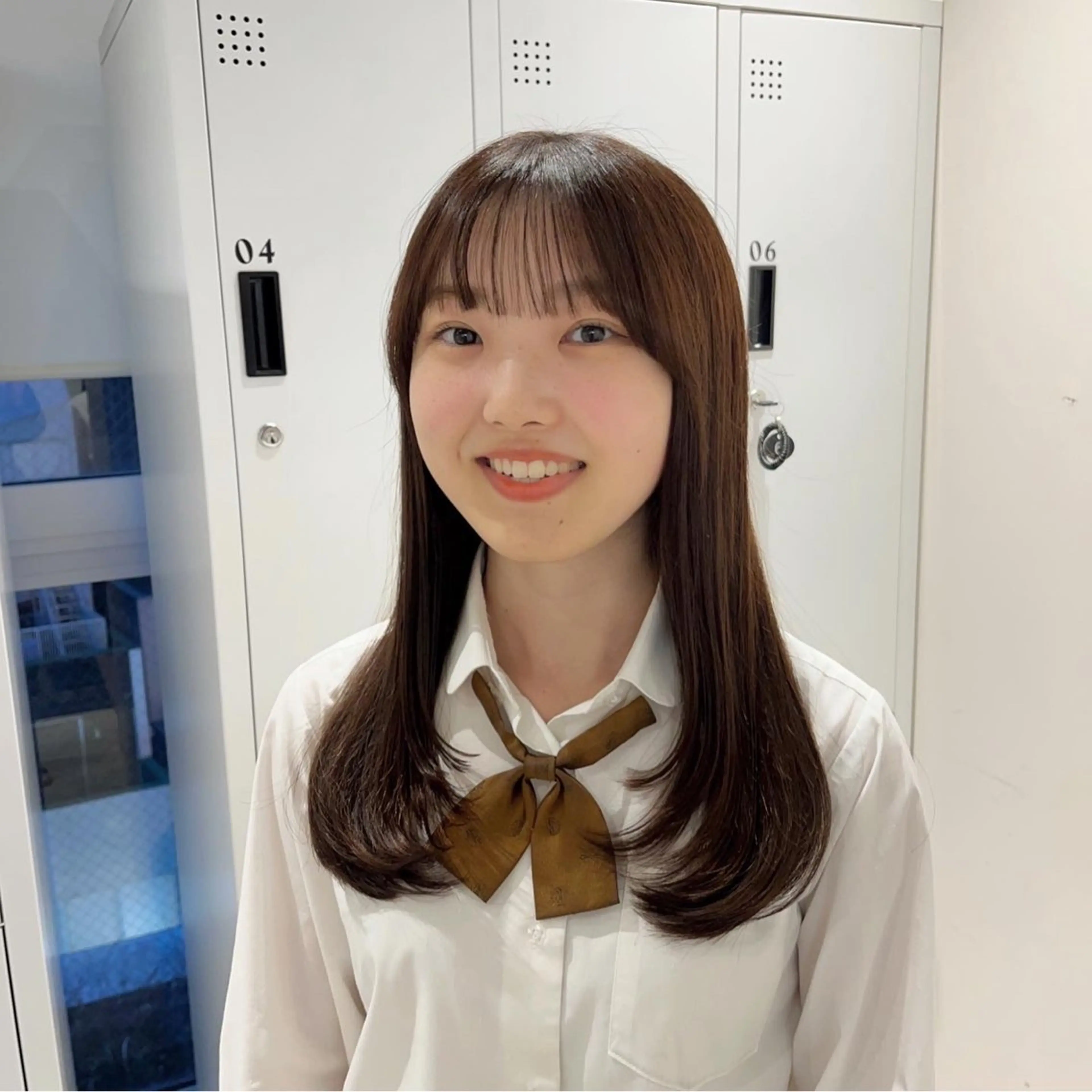 セミロング ボブ/ベージュ/ パーマ🪿近森ゆいのヘアスタイル