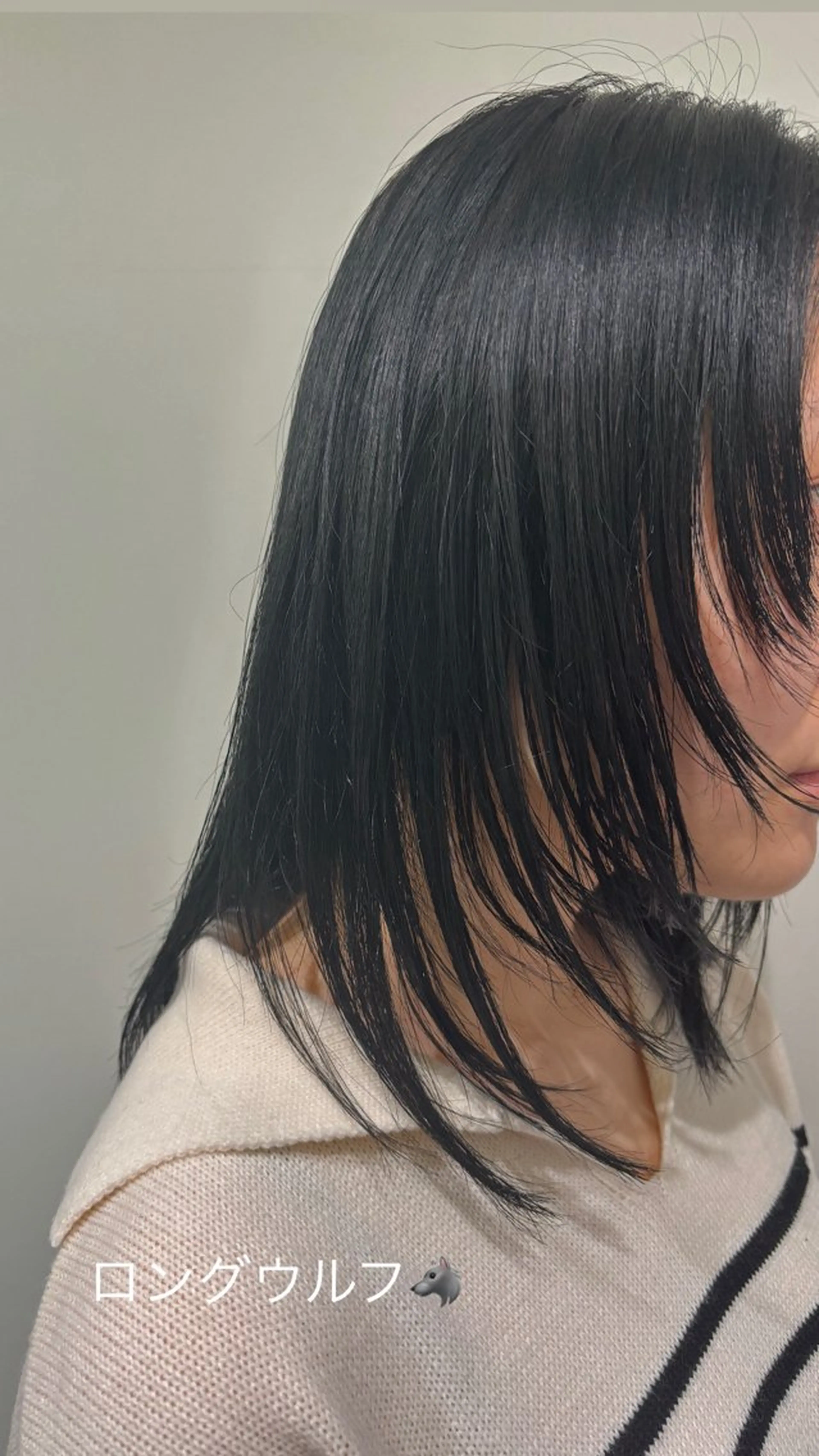セミロング 顔周りカット ウルフカット リバティーシェアバーバー銀座2nd所属・大泉 智のヘアスタイル