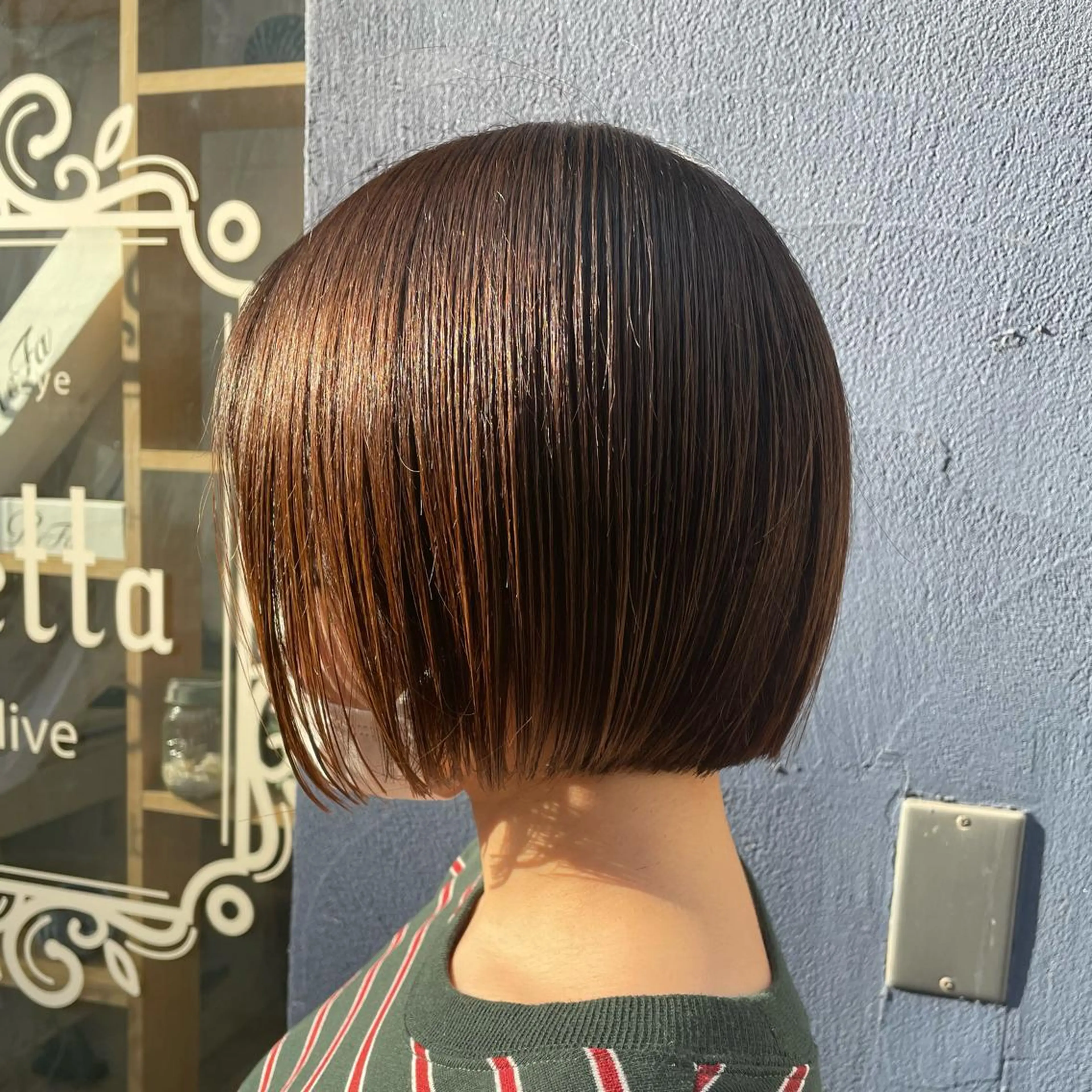 ショート ボブ カット パーマ すげ さやかのヘアスタイル