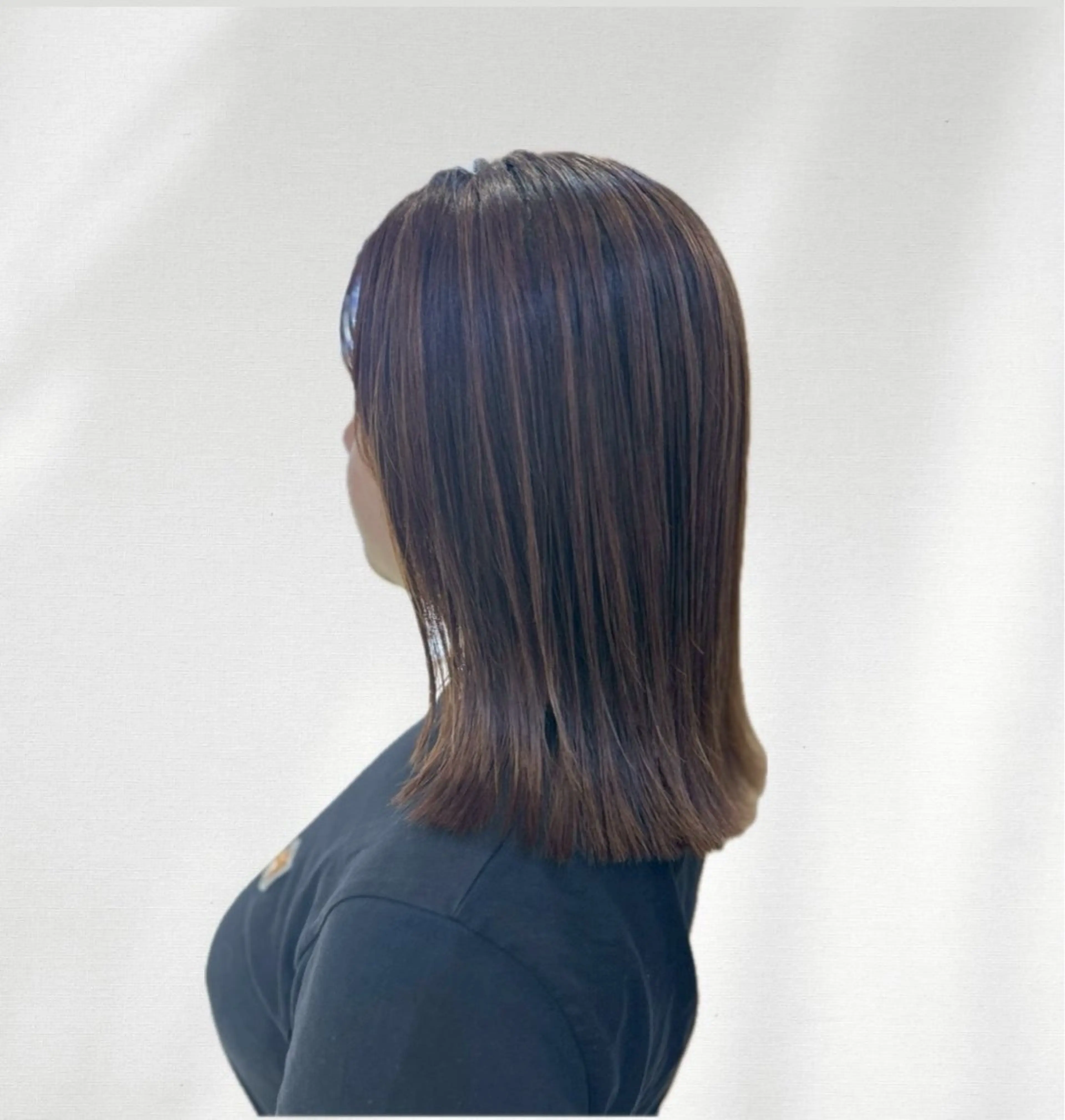 セミロング カット ヘアカラー トリートメント Bear Fruit 新潟店所属・美髪矯正／ 山田　千里のヘアスタイル