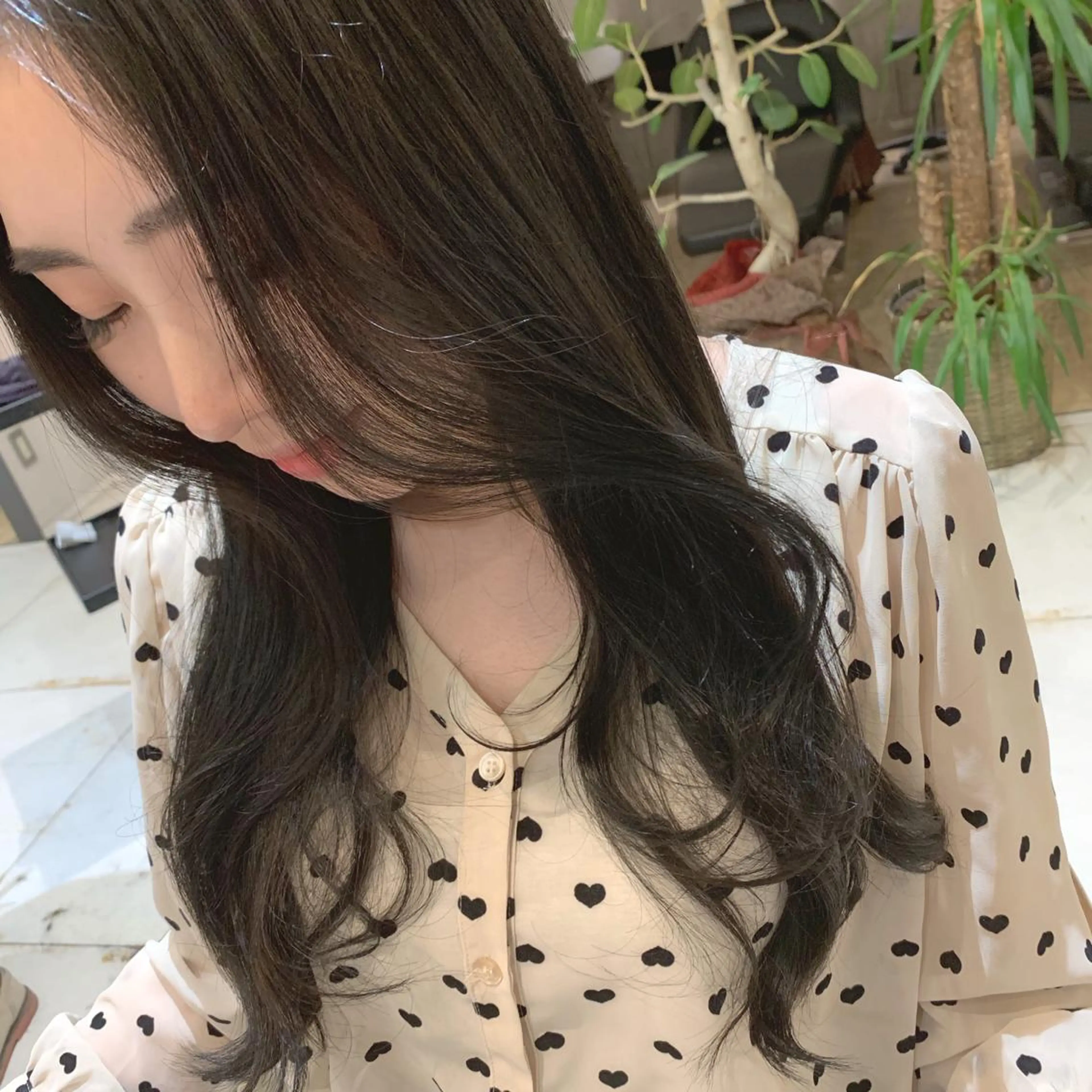 ロング カラー トリートメント 畠山 華奈のヘアスタイル