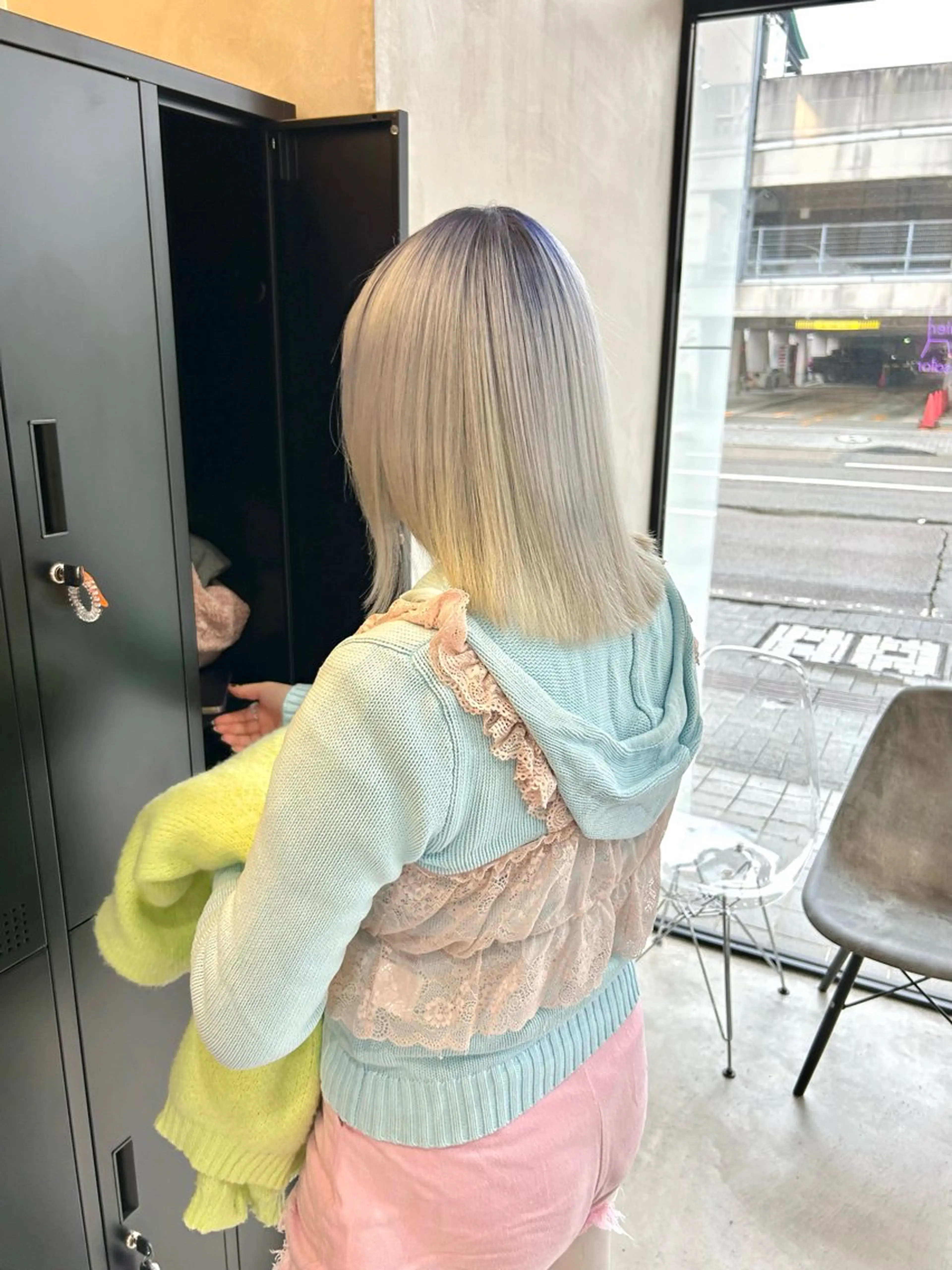ミディアム カラー ヘアカラー トリートメント mood tatemachiのヘアスタイル
