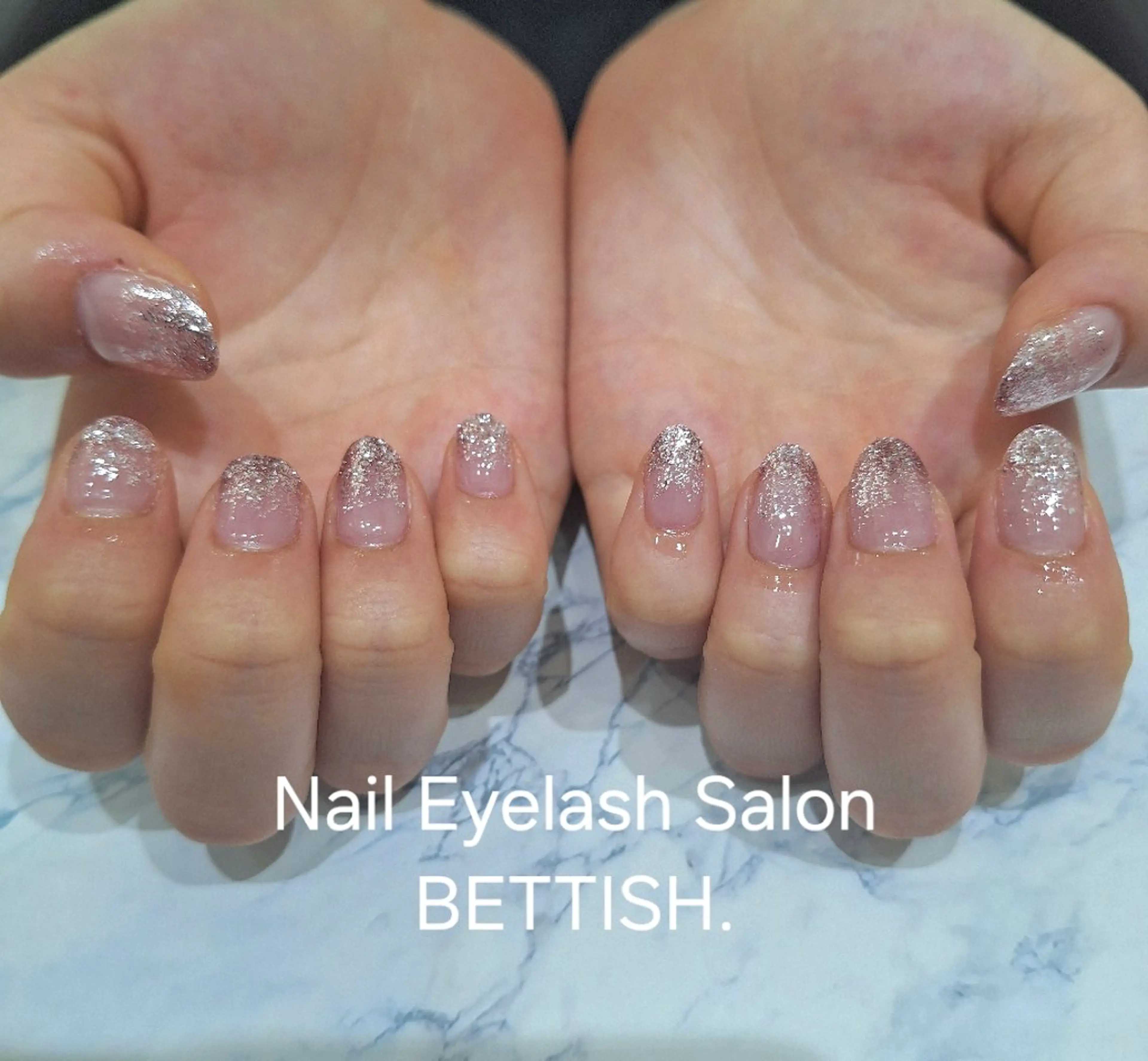 ネイル グラデーション ラメ(グリッター) ラメグラデーション ピンク BETTISH　 　AIRIのネイルデザイン