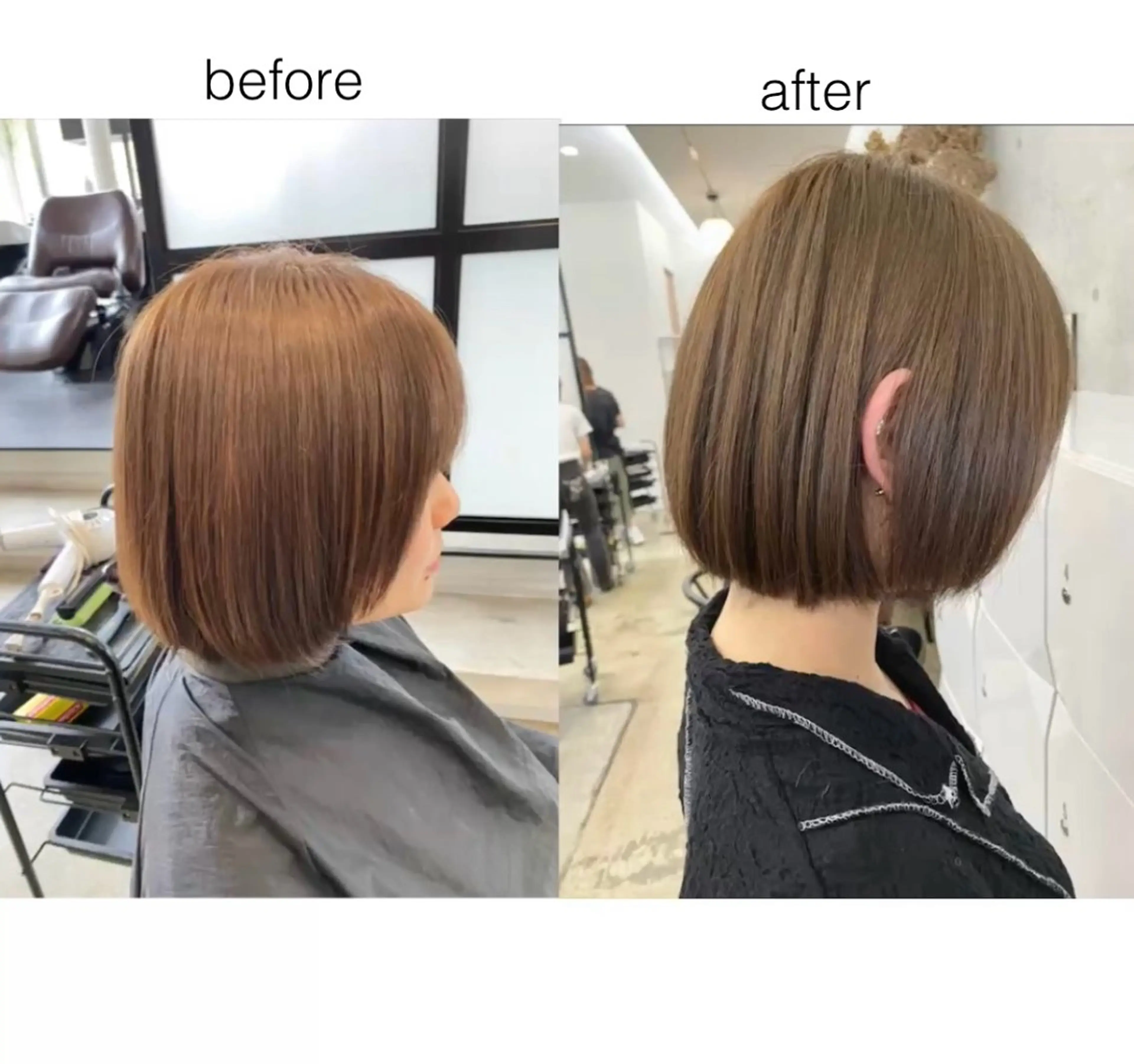 【ショートかボブ限定】ブリーチなしダブルカラー＋トリートメントの写真