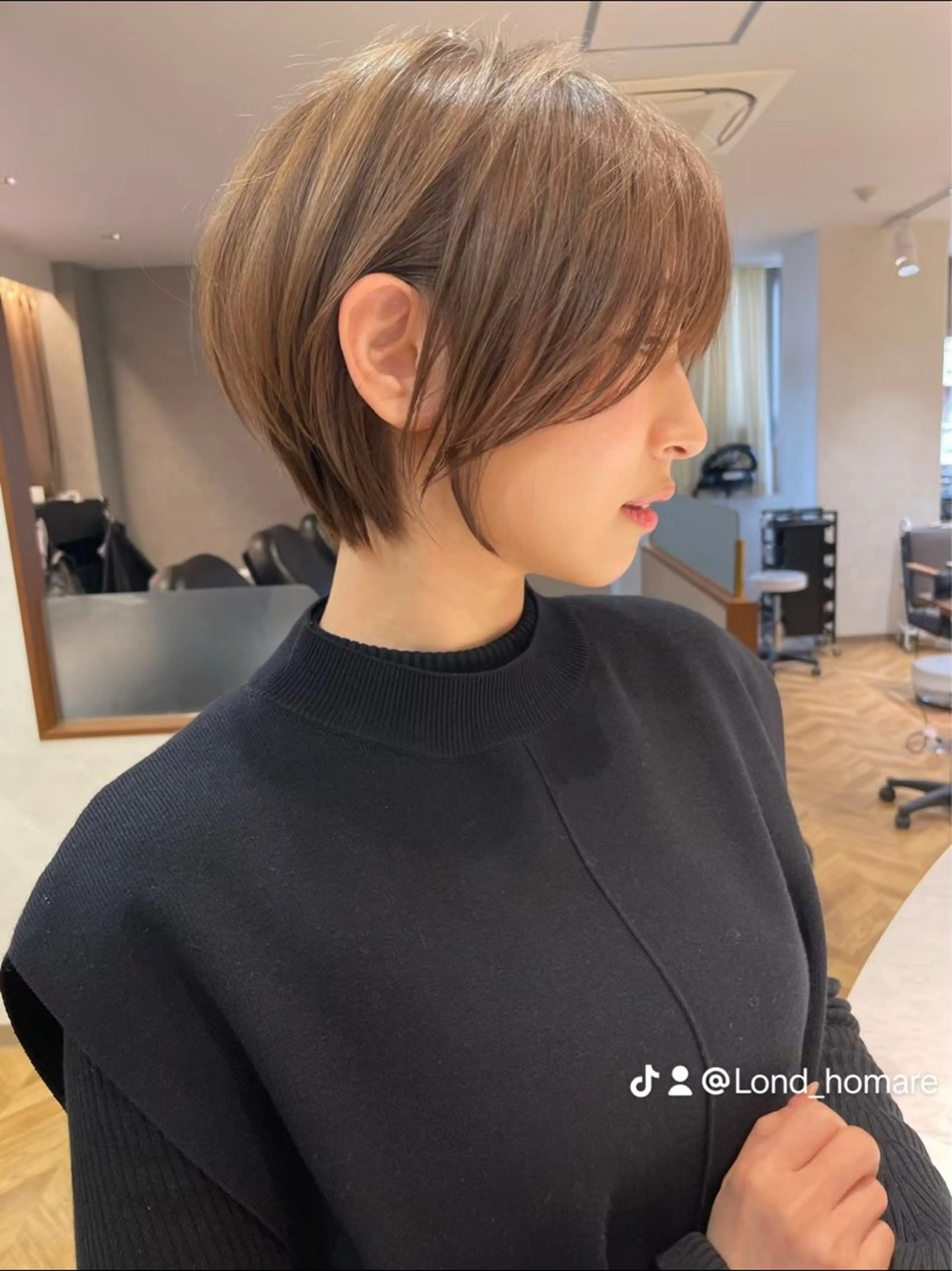 ショート ヘアアレンジ ショートヘア 似合わせカラー× ウルフカット/ホマレのヘアスタイル