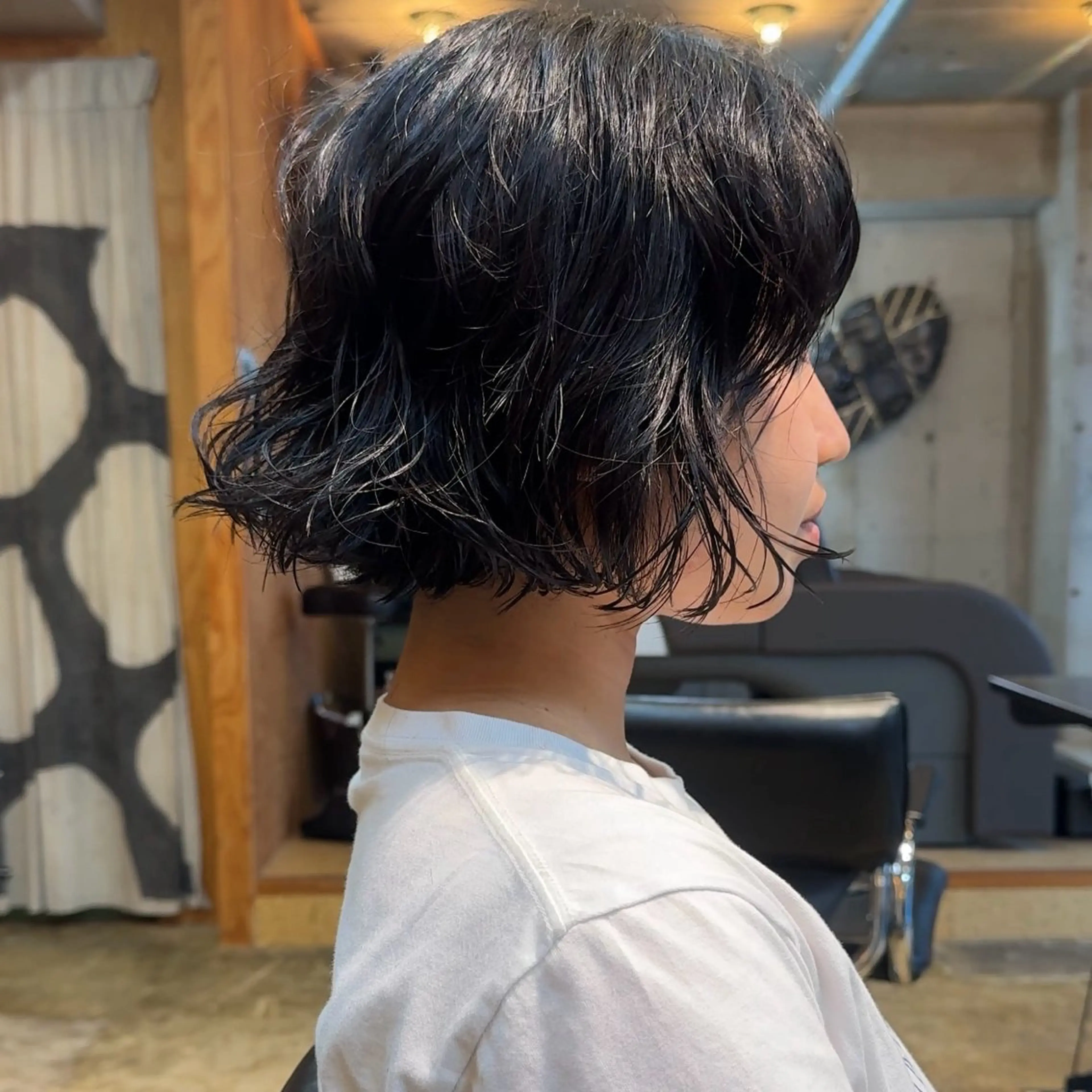 ショート カラー パーマ ボブ カット ヘアカラー パーマ 🍈yurina パーマ🍈のヘアスタイル