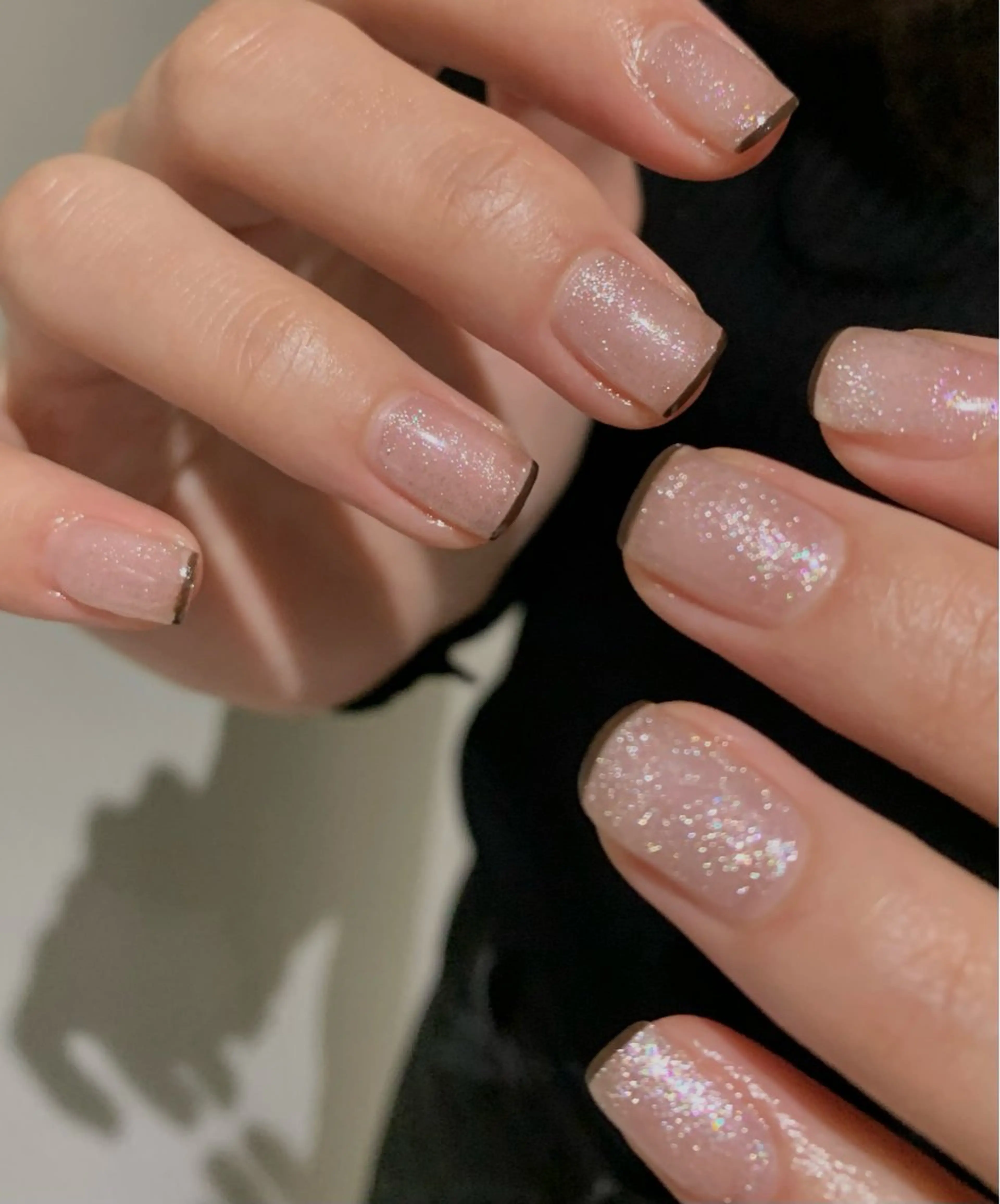 ネイル ブラウン フレンチネイル BeColorful新宿所属・co nai_lのネイルデザイン