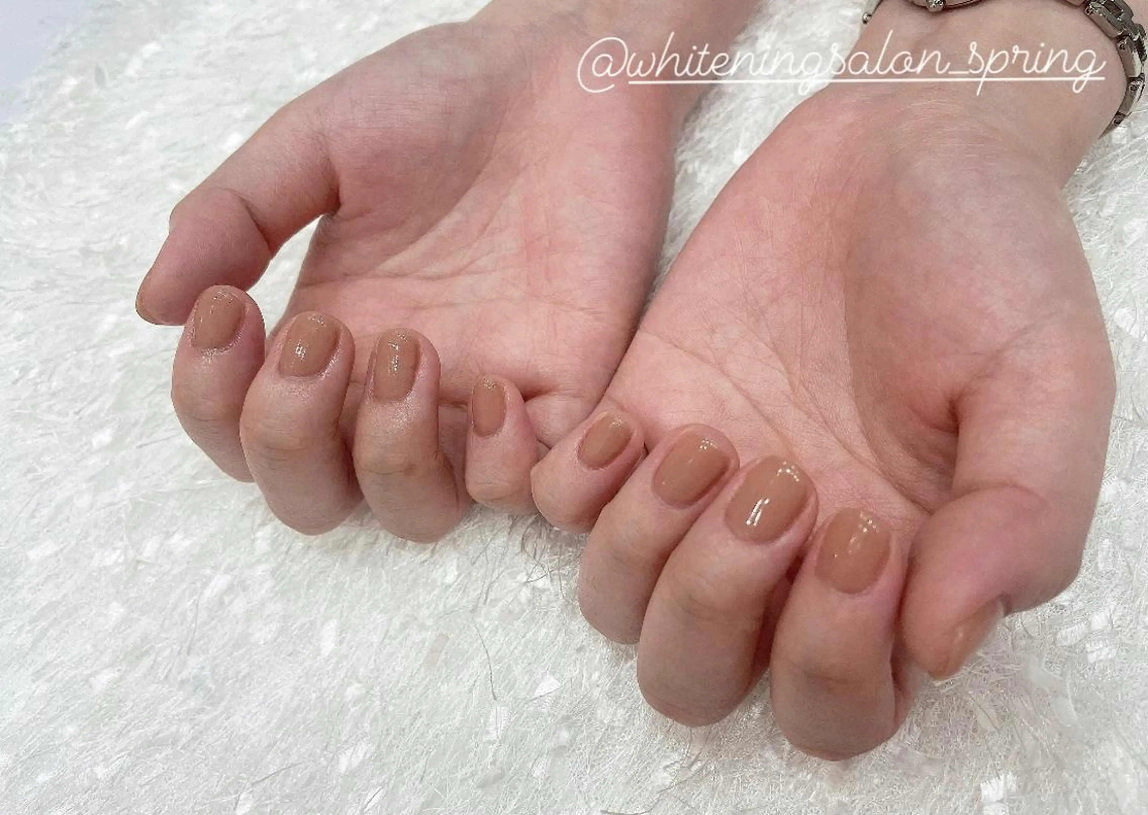 ネイル ピンク ピンクベージュ Nakao Hitomiのネイルデザイン