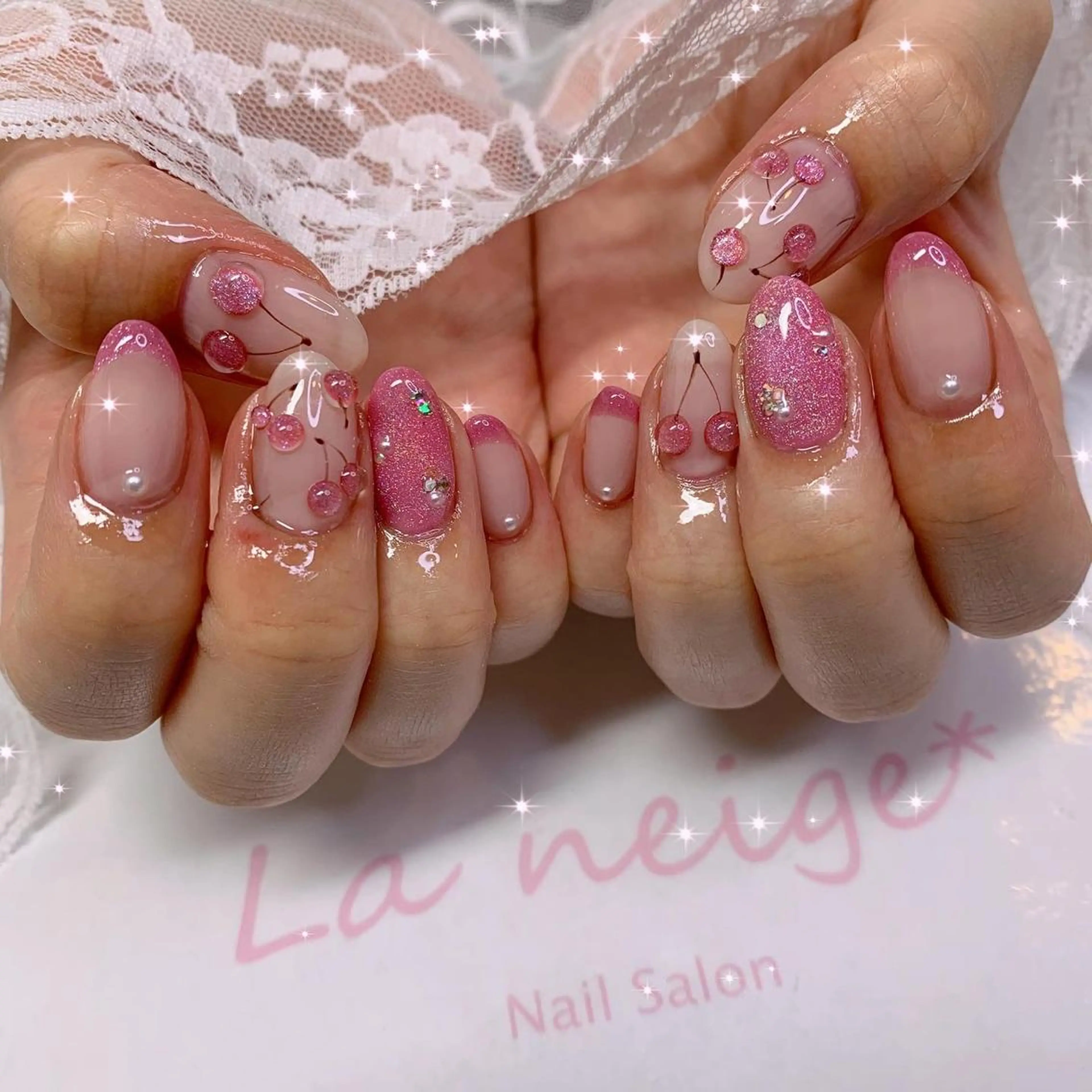 ネイル ハンドネイル La neige* yuki 🥯🍑のネイルデザイン