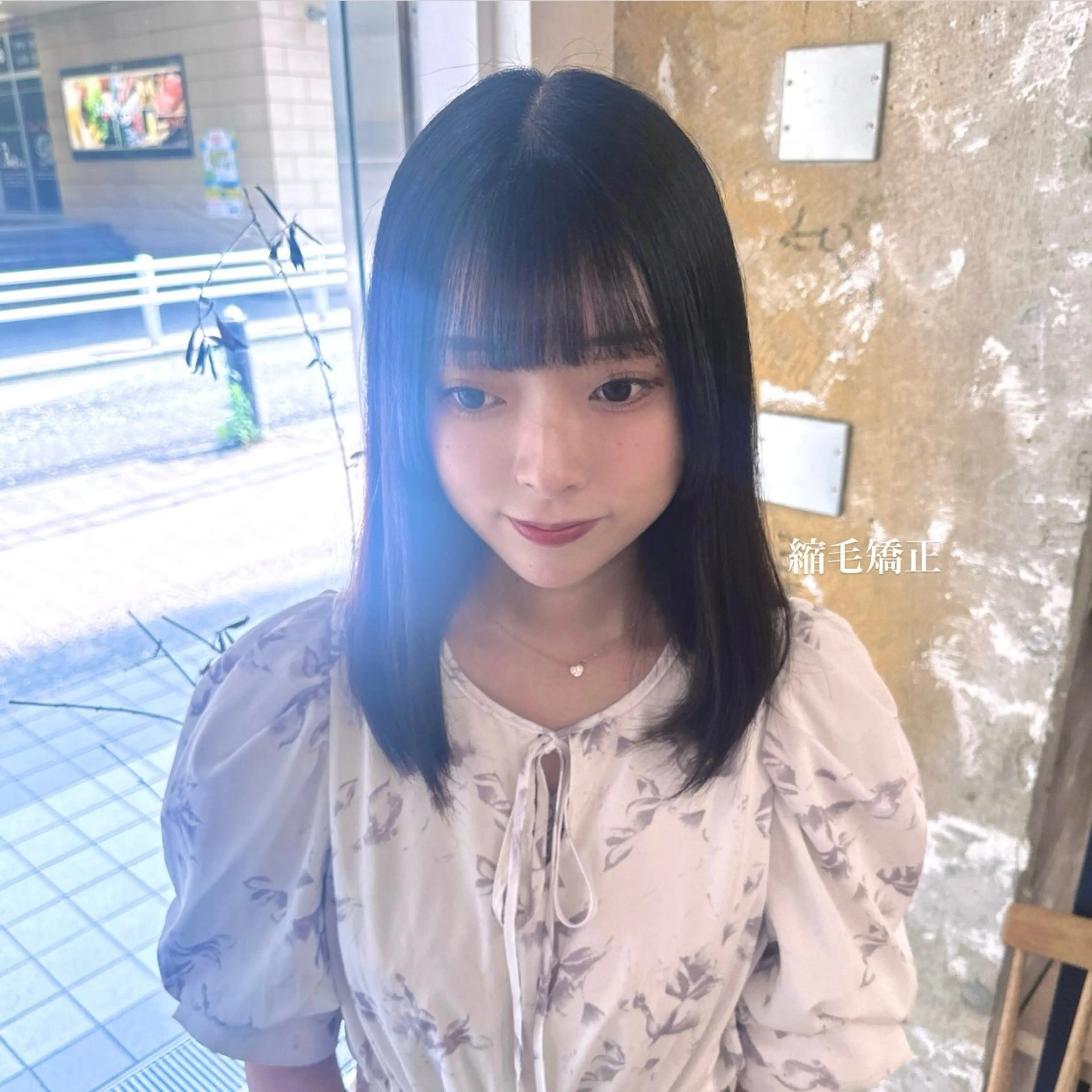 ミディアム 縮毛矯正 縮毛矯正 nanami ¦透明感¦ラベンダーのヘアスタイル