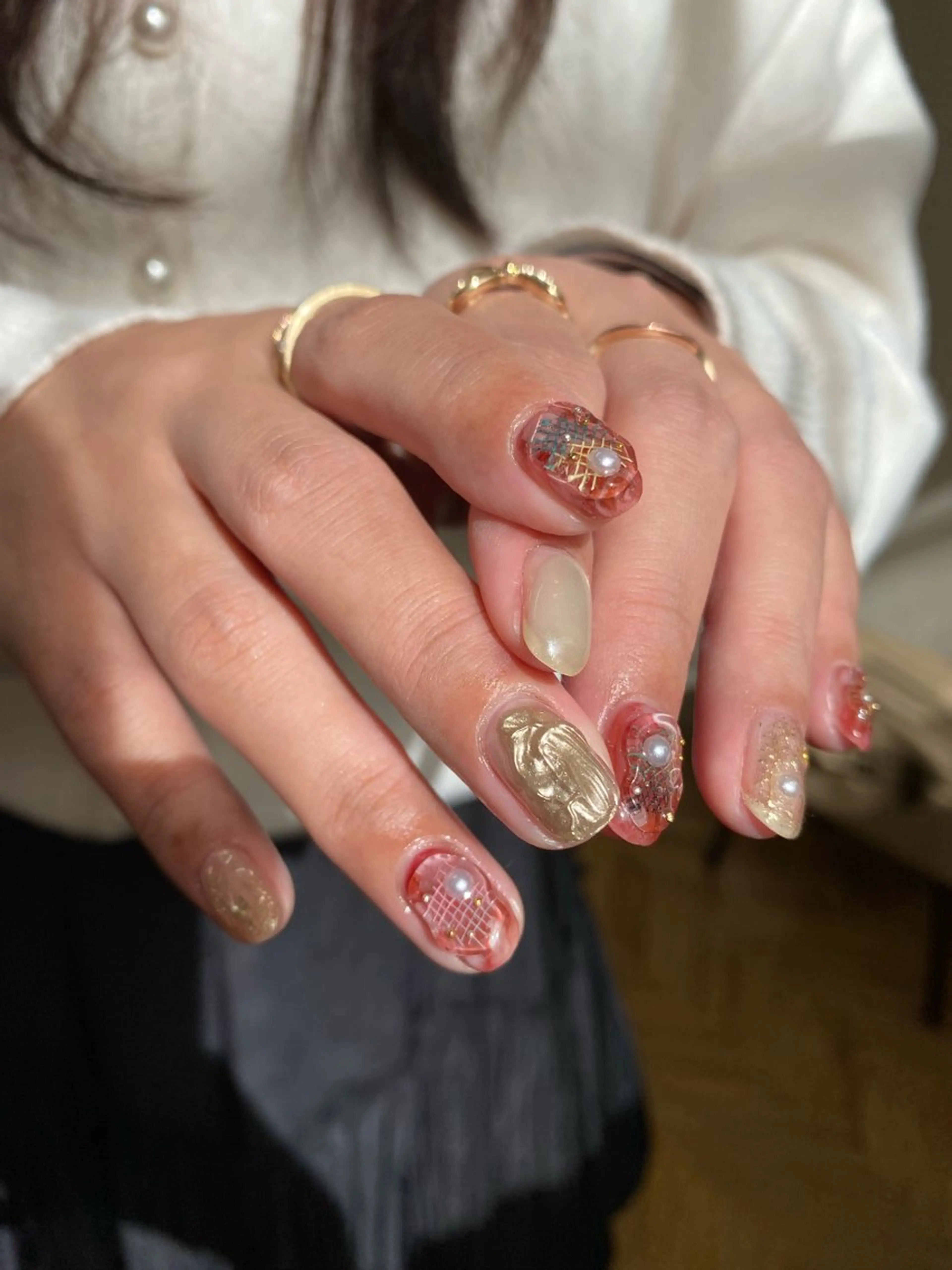 ネイル ジェルネイル マグネットネイル 持ち込み ニュアンスネイル ワンカラーネイル ハンドネイル 草加ニュアンスネイル 🌚hersのネイルデザイン
