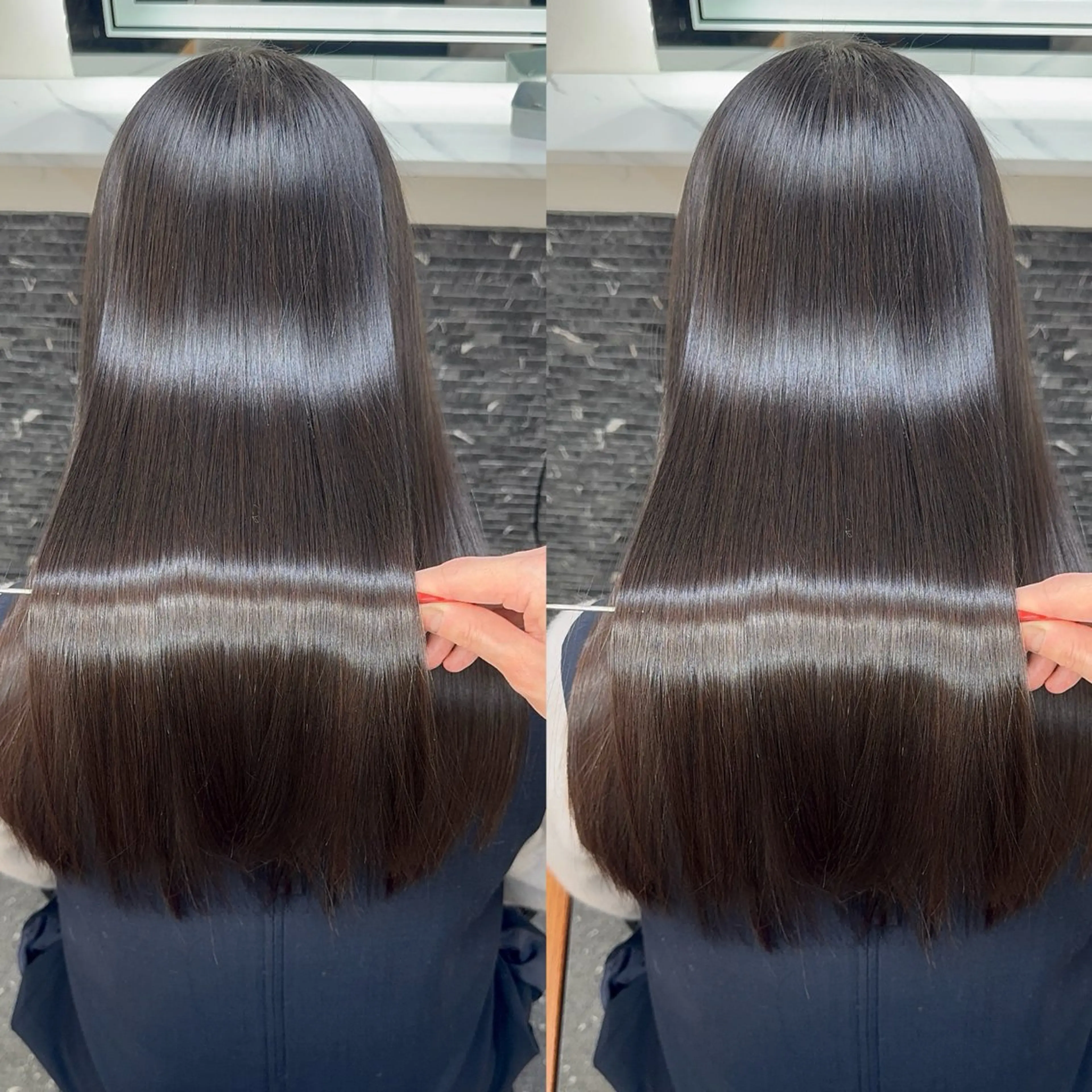 ロング カラー ブリーチ 髪質改善 縮毛矯正 トリートメント カット ヘアカラー トリートメント 髪質改善女性支持率 Ｎｏ．1💍yasuのヘアスタイル