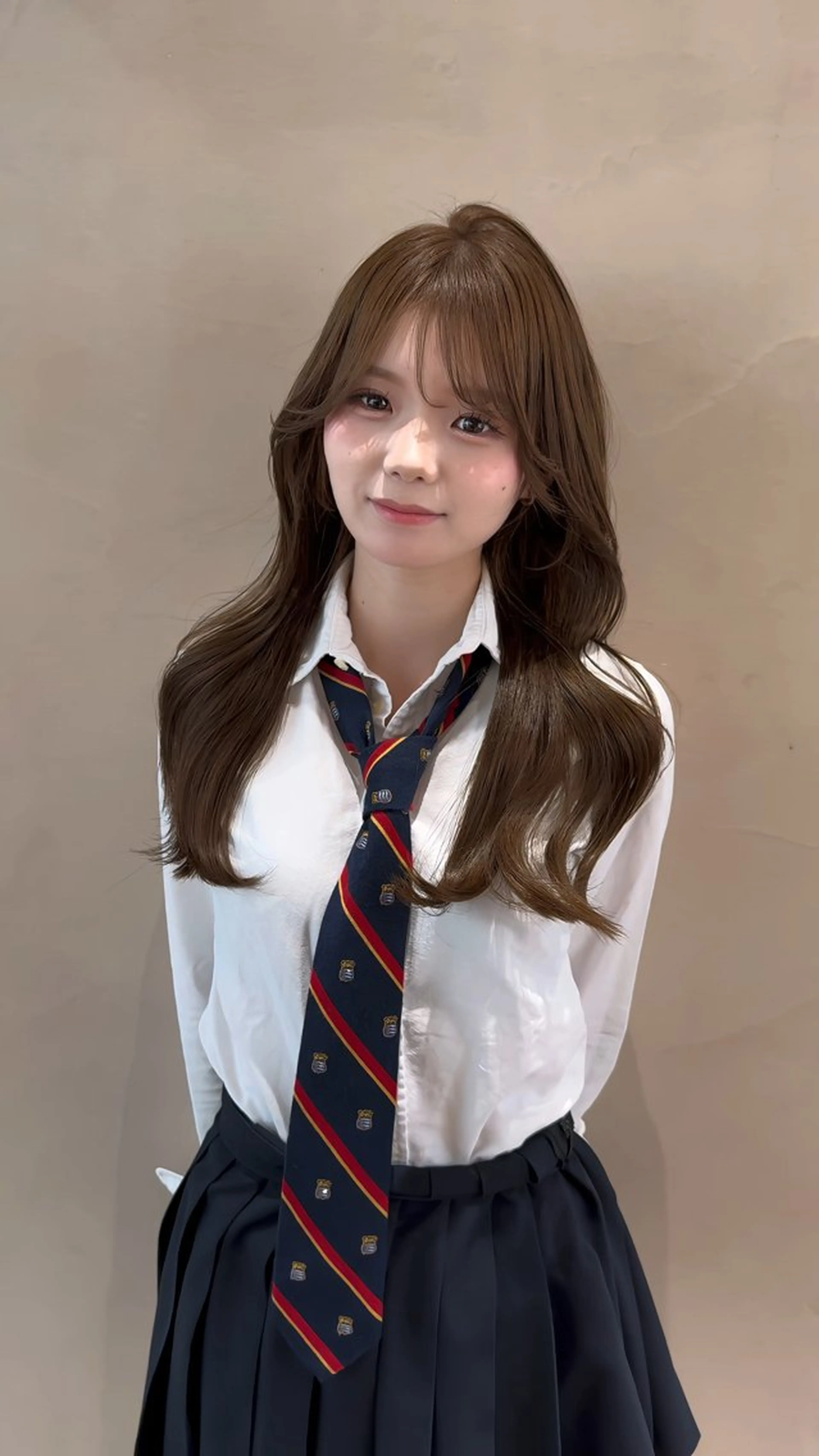 セミロング カット ヘアカラー トリートメント 1HAVANA所属・韓国ヘア/ベージュ カラー/髪質改善/涼のヘアスタイル