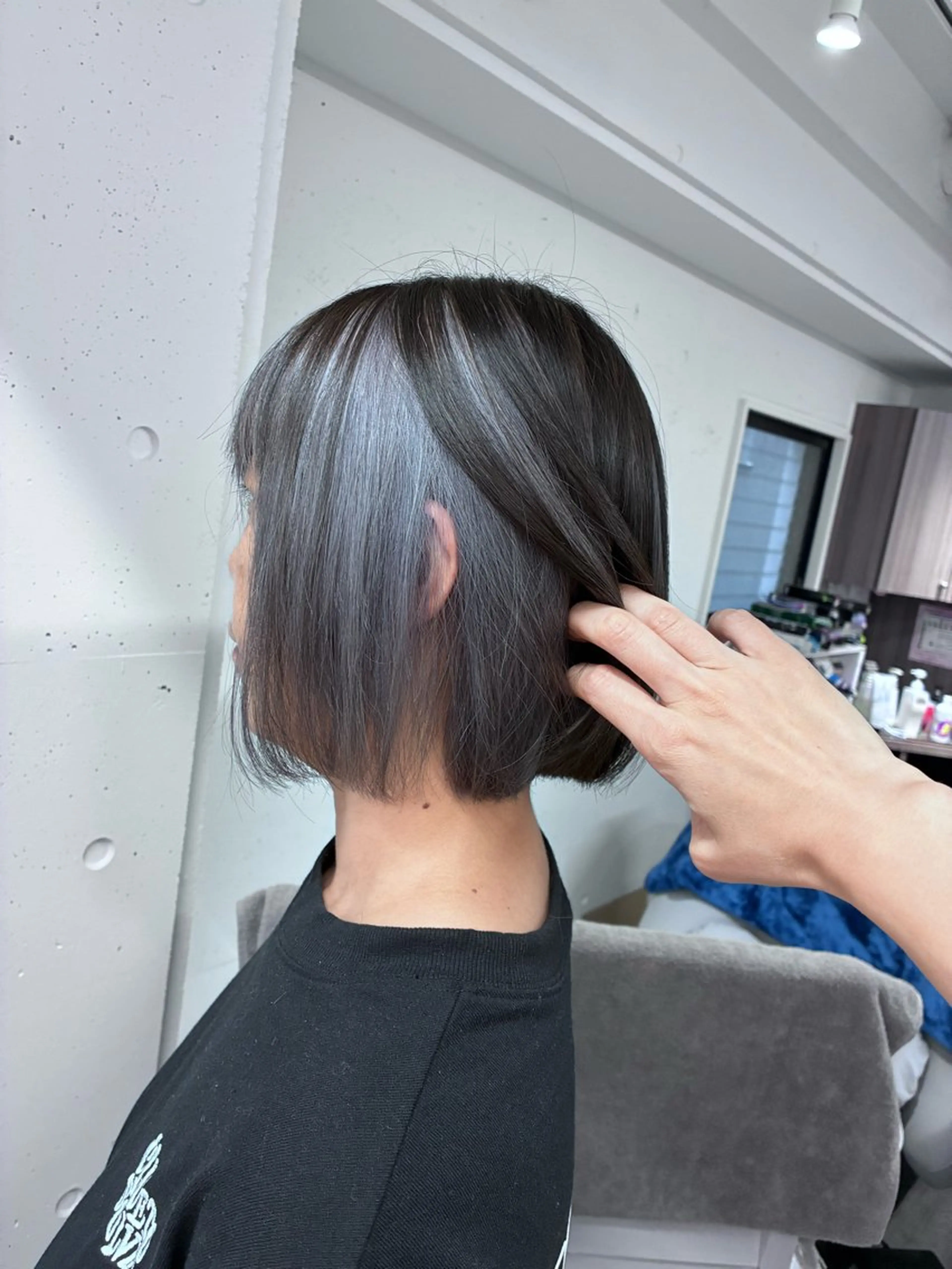 ショート カラー 黒髪 カット ヘアカラー ミルミー美容室所属・🦄💒💓齎藤 七海子🦄💒💓のマツエク・マツパデザイン