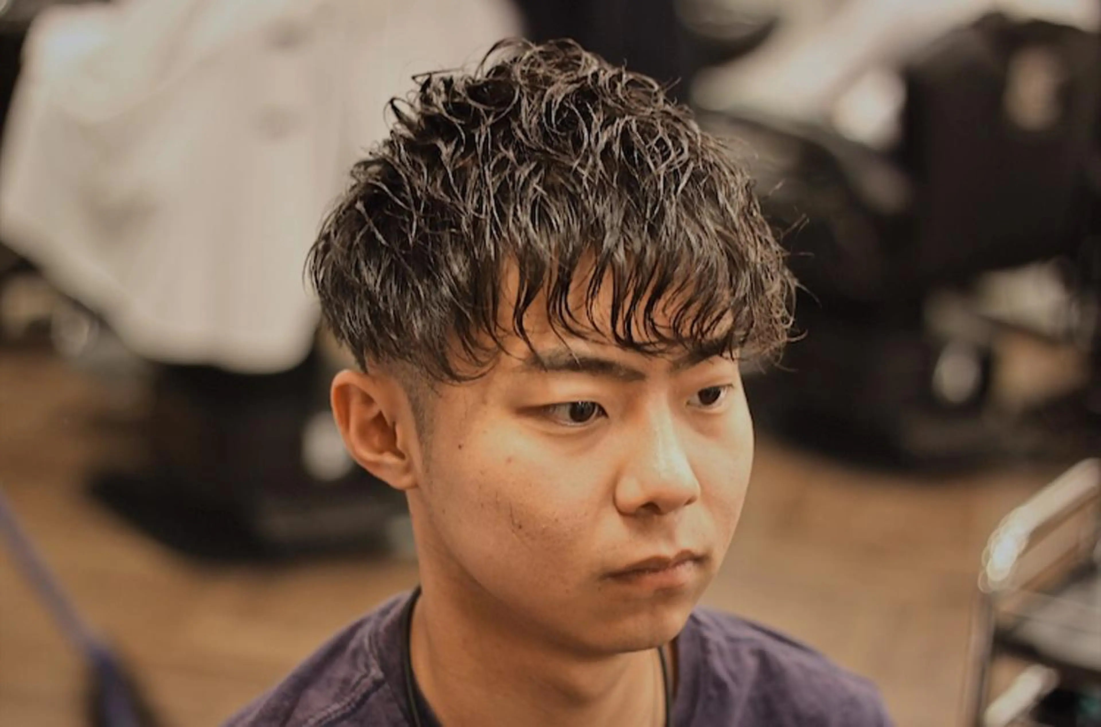 ショート パーマ メンズ フェードカット メンズパーマ スパイラルパーマ パーマ 前田賢生 ご新規様はNGのヘアスタイル