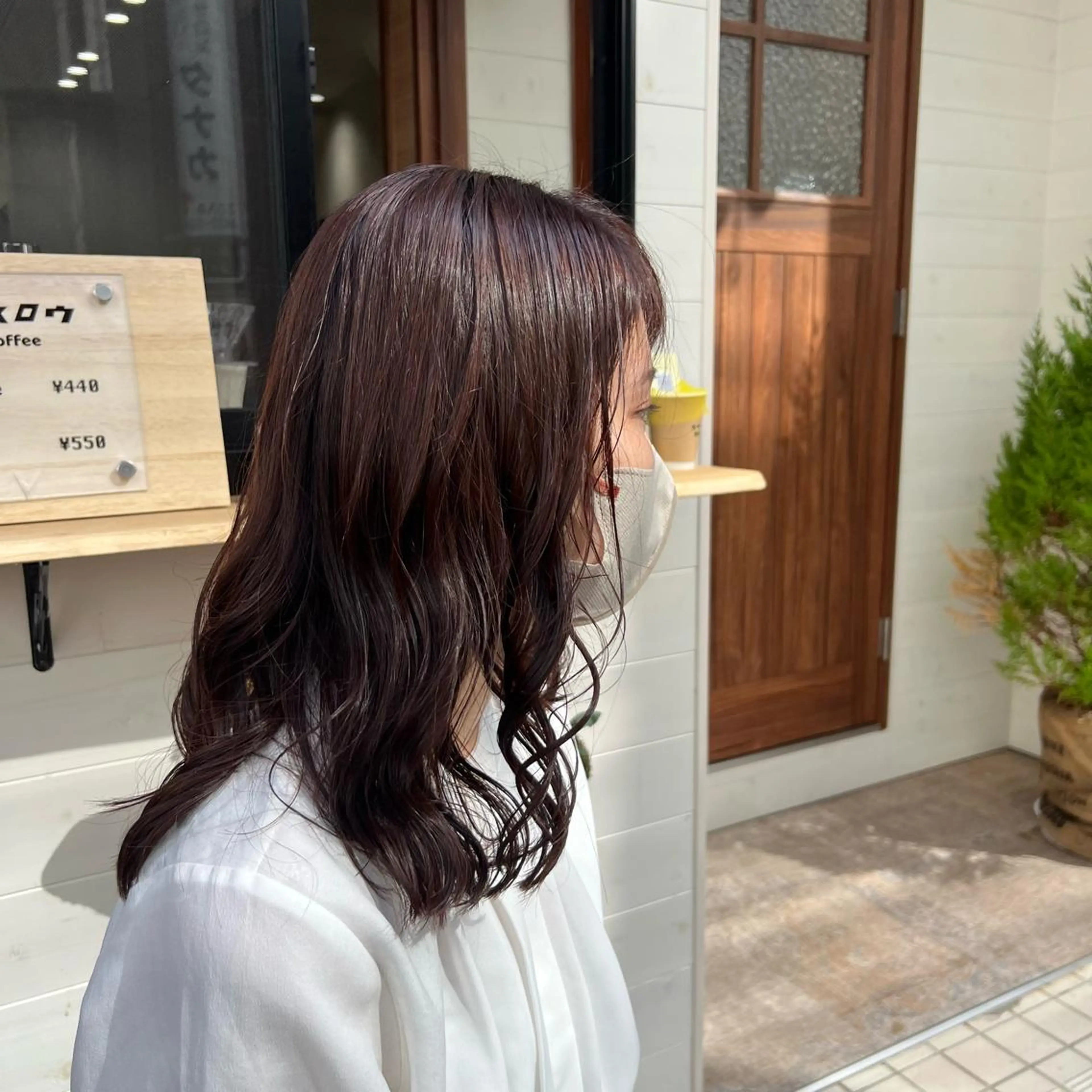ミディアム オレンジブラウン 🍇おぐら めぐみ🍇のヘアスタイル