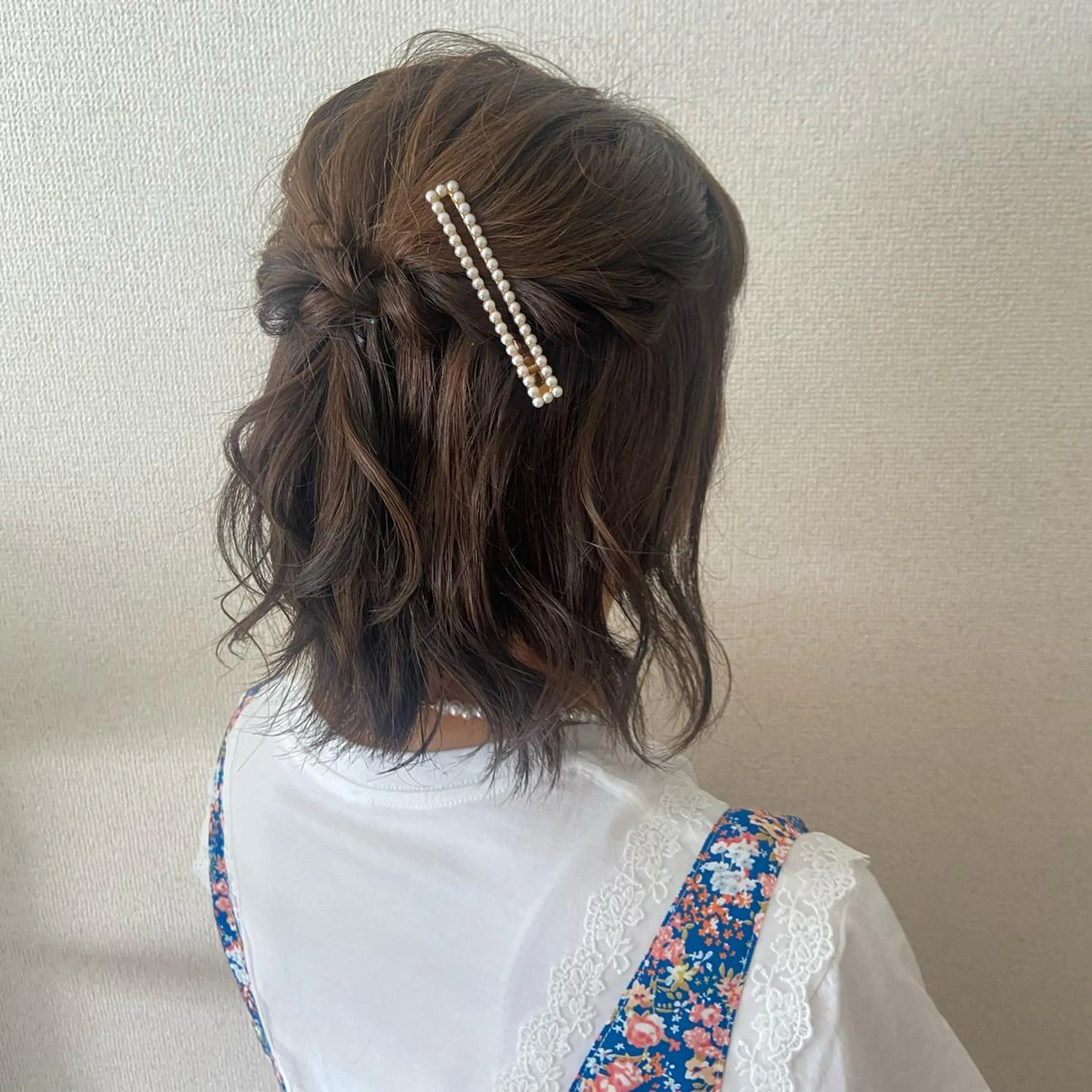 ヘアアレンジ ハーフアップ 奥出 祐菜のマツエク・マツパデザイン