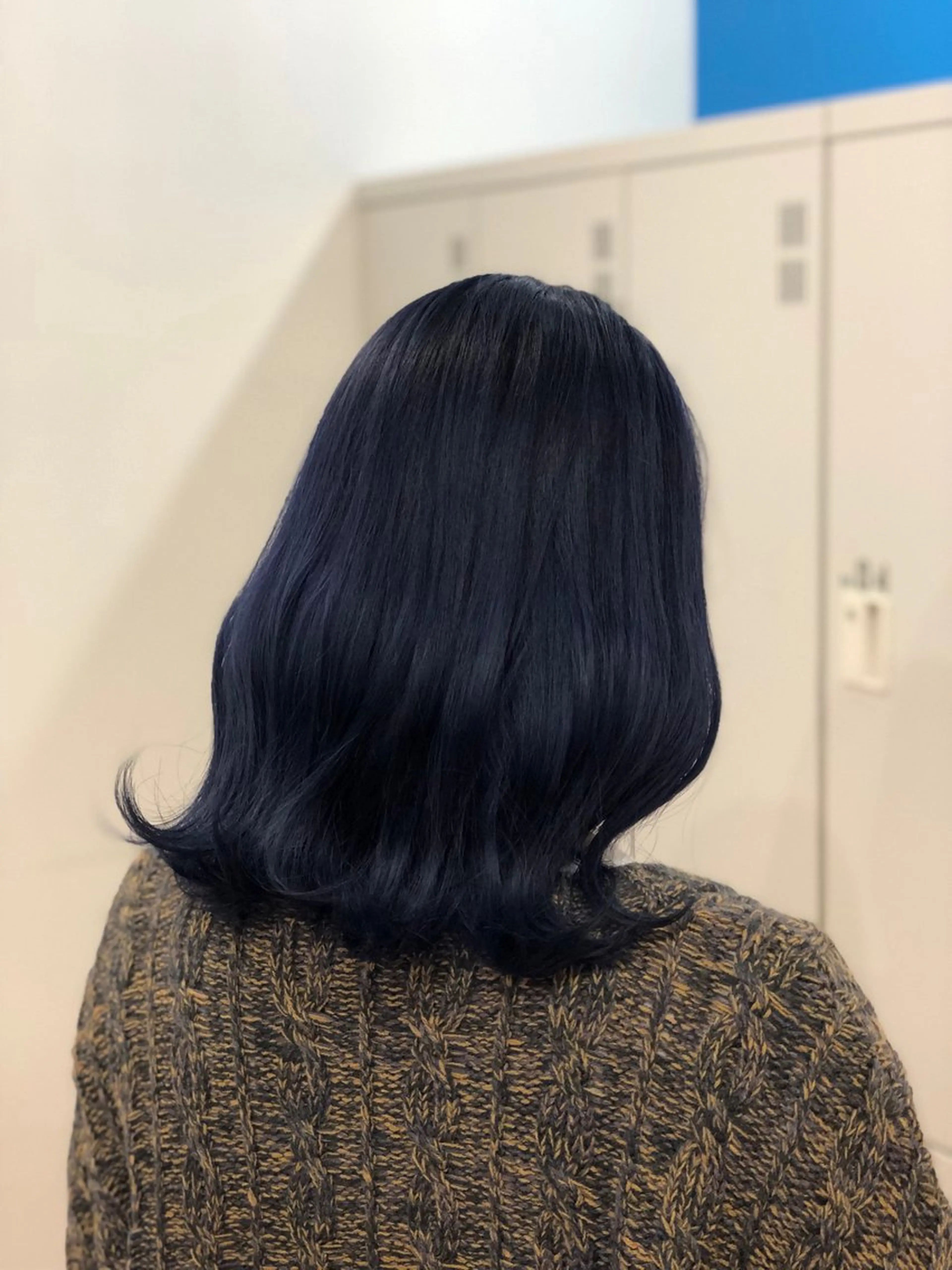 セミロング カラー ブルーカラー ネイビーカラー 永井大樹✨ 透明感カラー✨のヘアスタイル