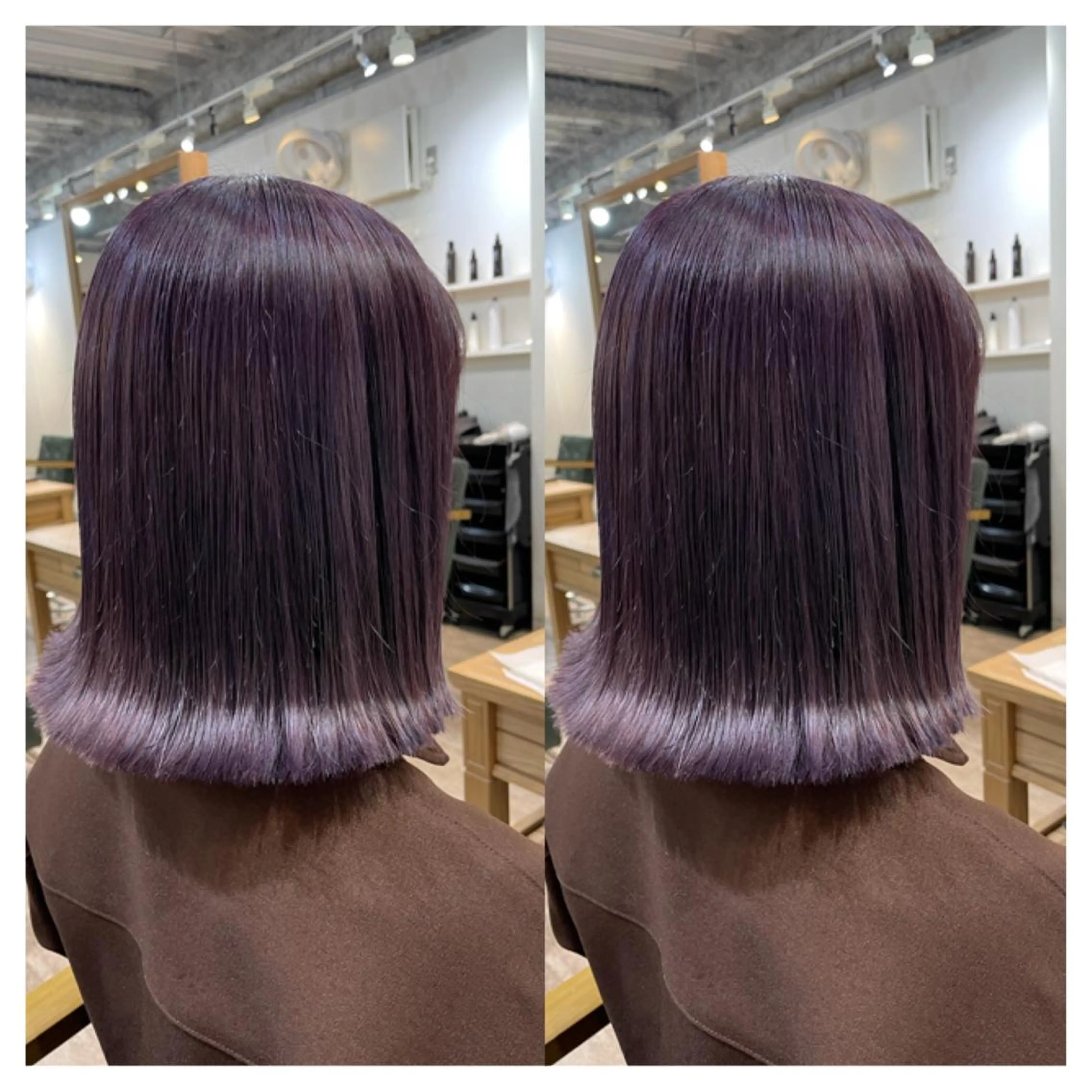 ミディアム カラー カット ヘアカラー トリートメント 村山 茉衣のヘアスタイル