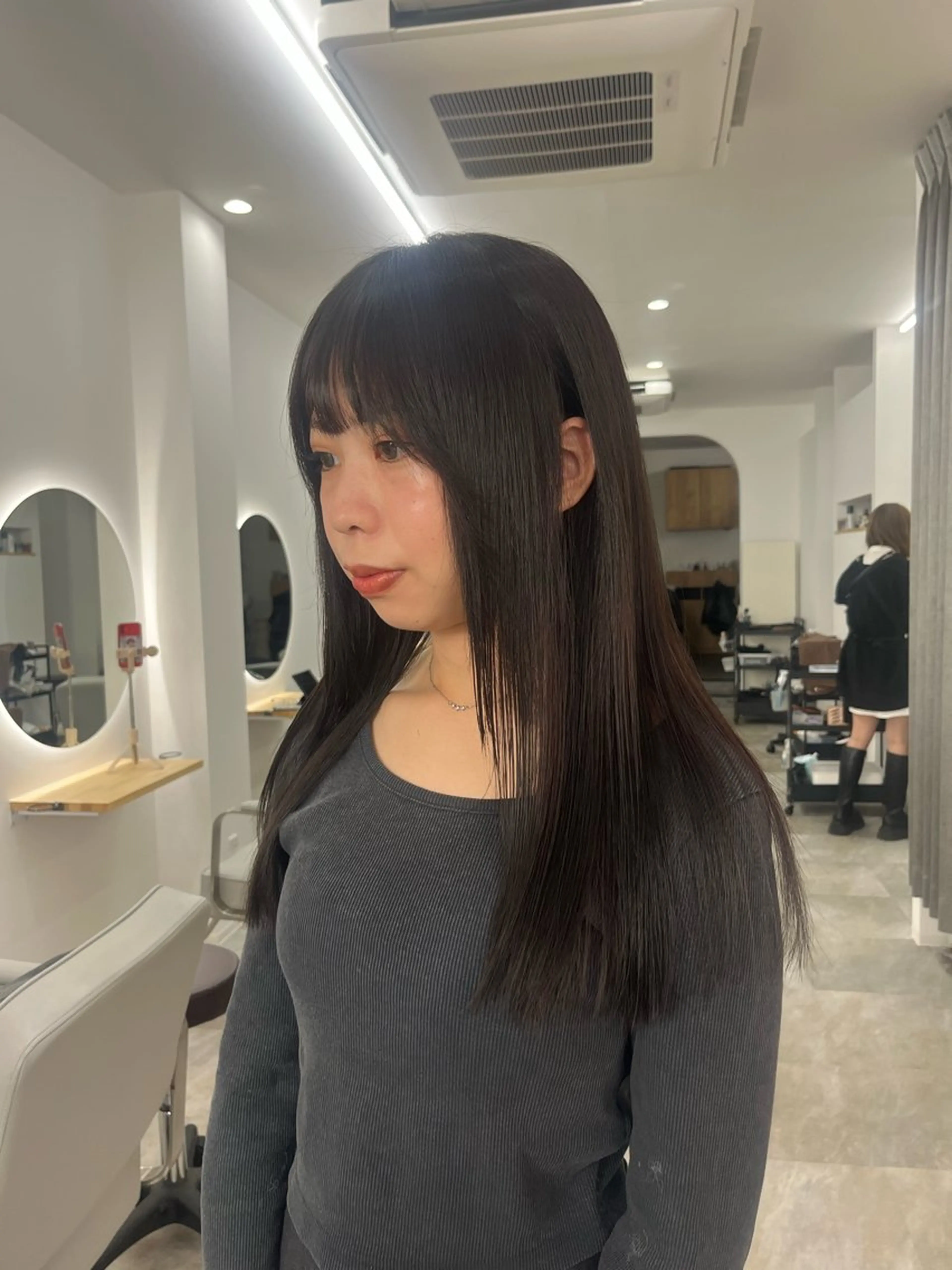 ロング カット ヘアカラー トリートメント ベージュ⟡˖ブリーチ ˖ ࣪⊹あずきのヘアスタイル