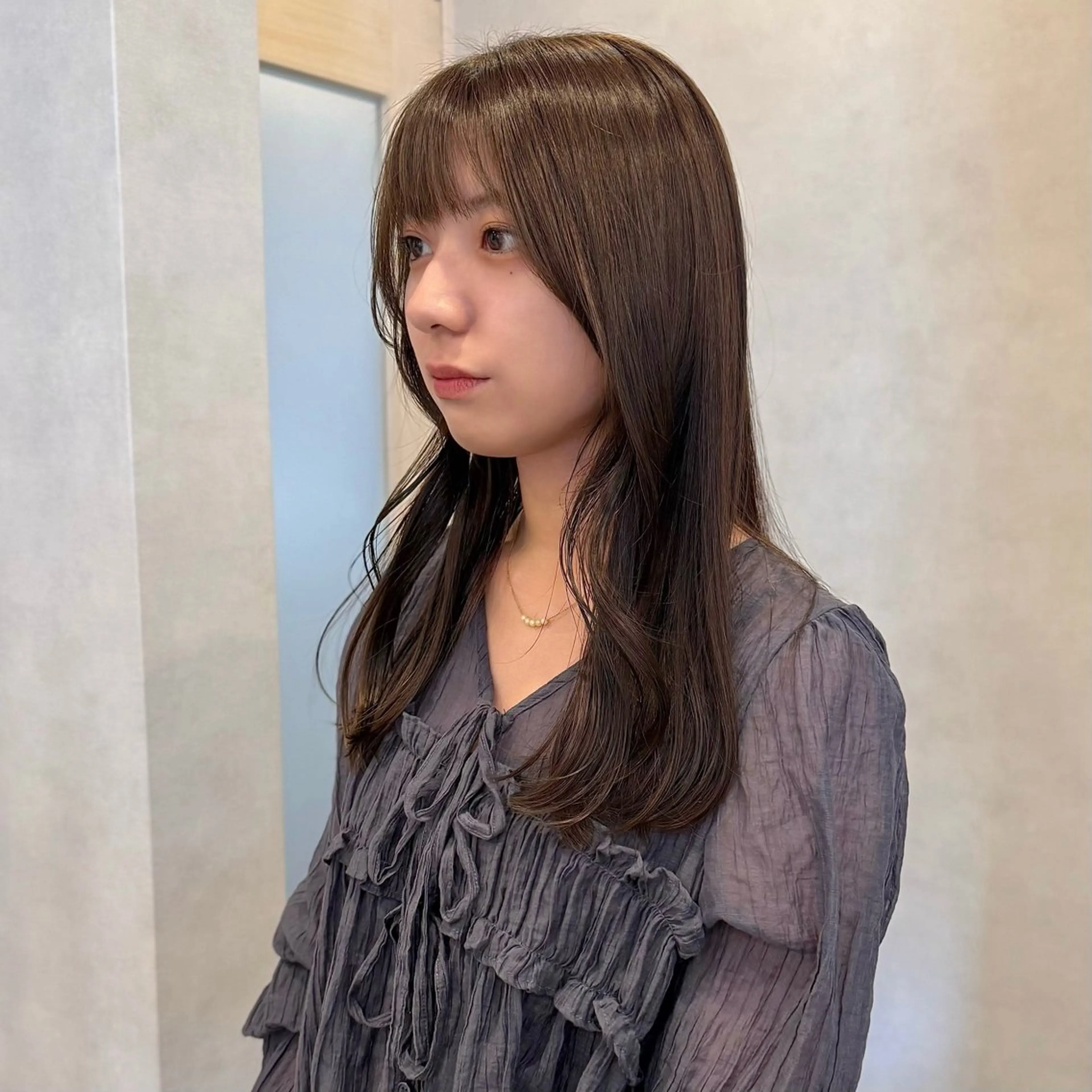 ロング カラー グレージュ カット ヘアカラー トリートメント Lita./ 大賀ひかり🧁🫧のヘアスタイル