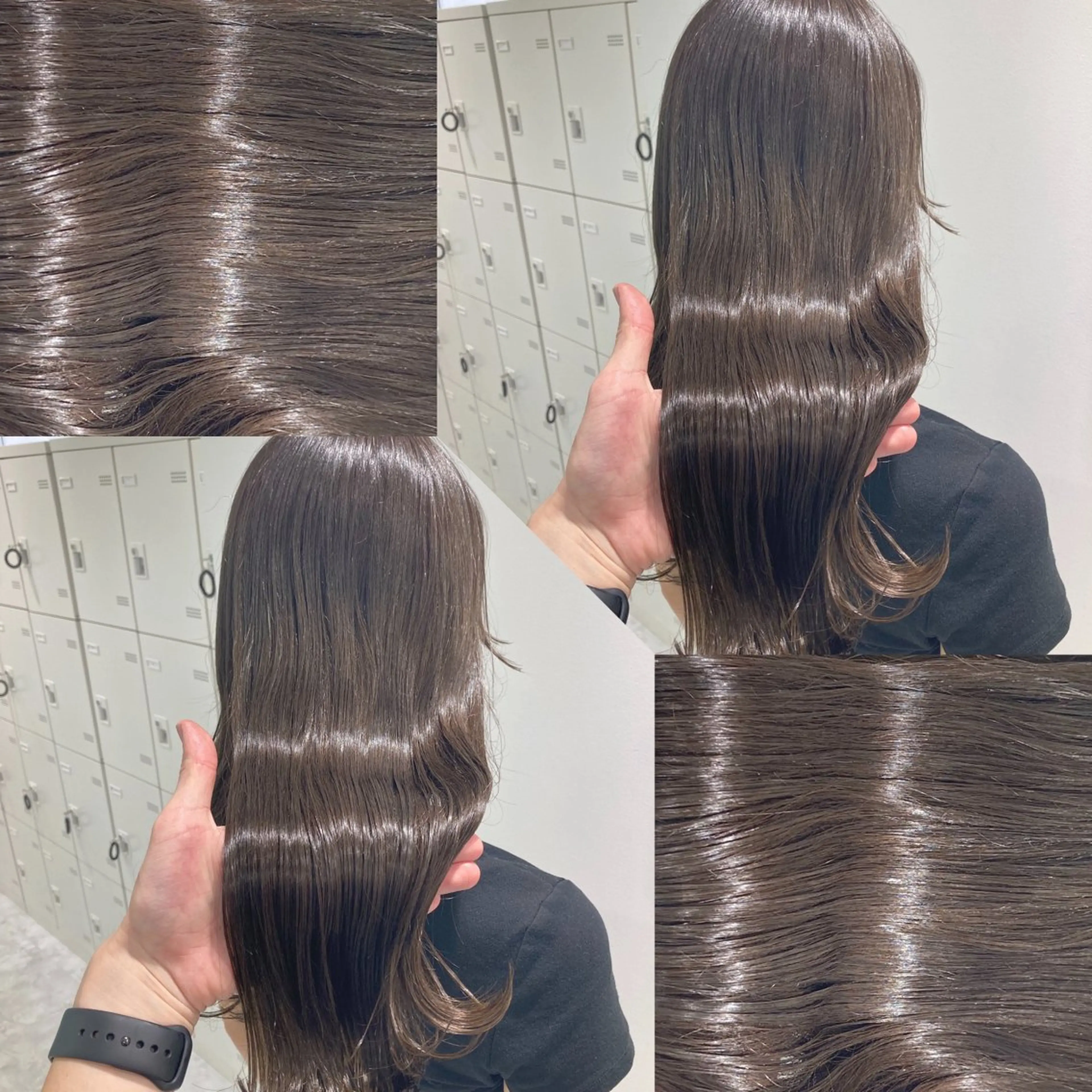 セミロング カラー ヘアアレンジ ヘアカラー トリートメント ヘッドスパ ヘアセット 韓国風ベージュ🤎 赤みなし🌿横浜🤎のヘアスタイル