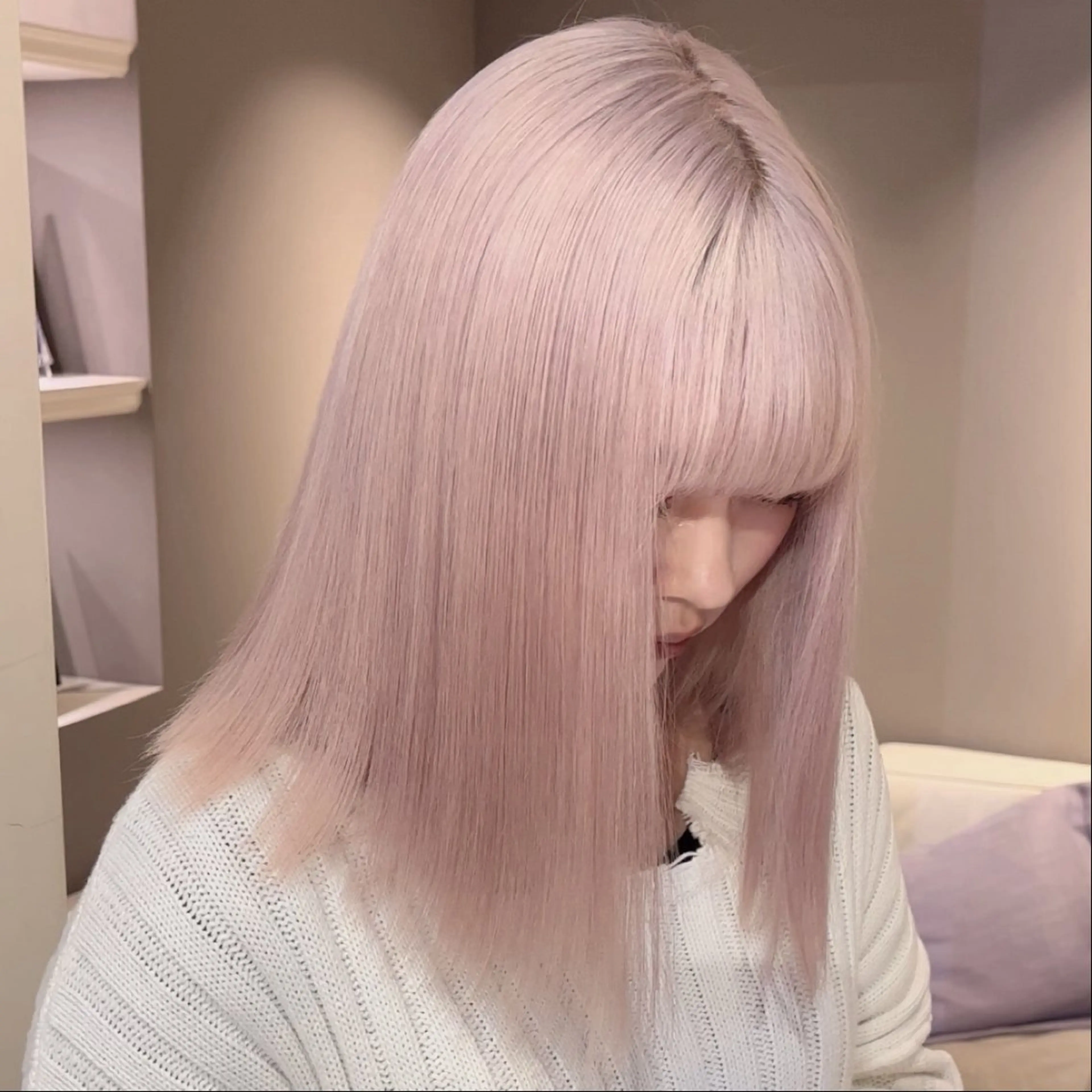 ミディアム カラー ヘアアレンジ メンズ ヘアカラー トリートメント ハイトーン特化 ♡shoka♡のヘアスタイル