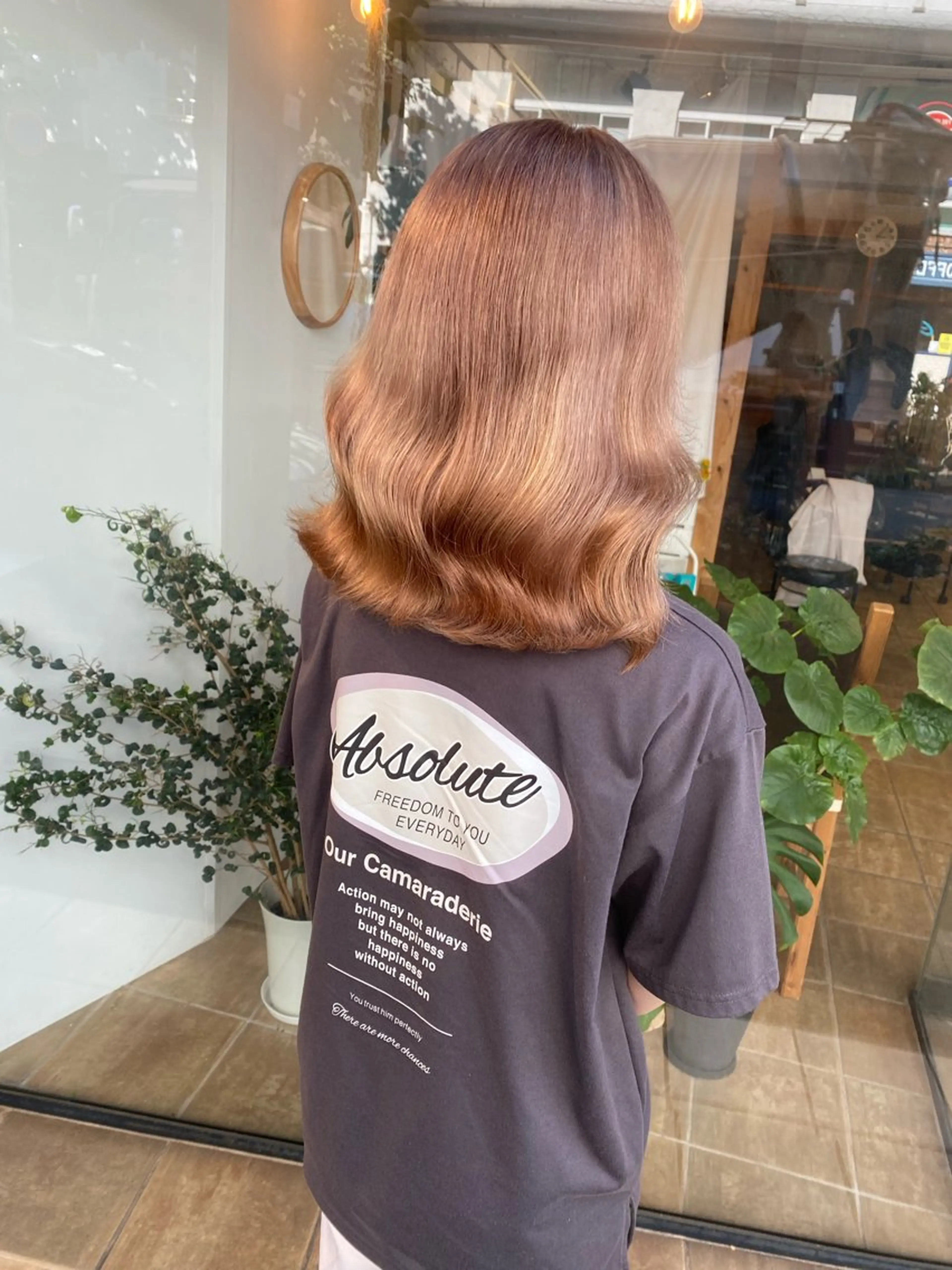 ミディアム カラー 韓国ヘア♡レイヤー AYAのヘアスタイル