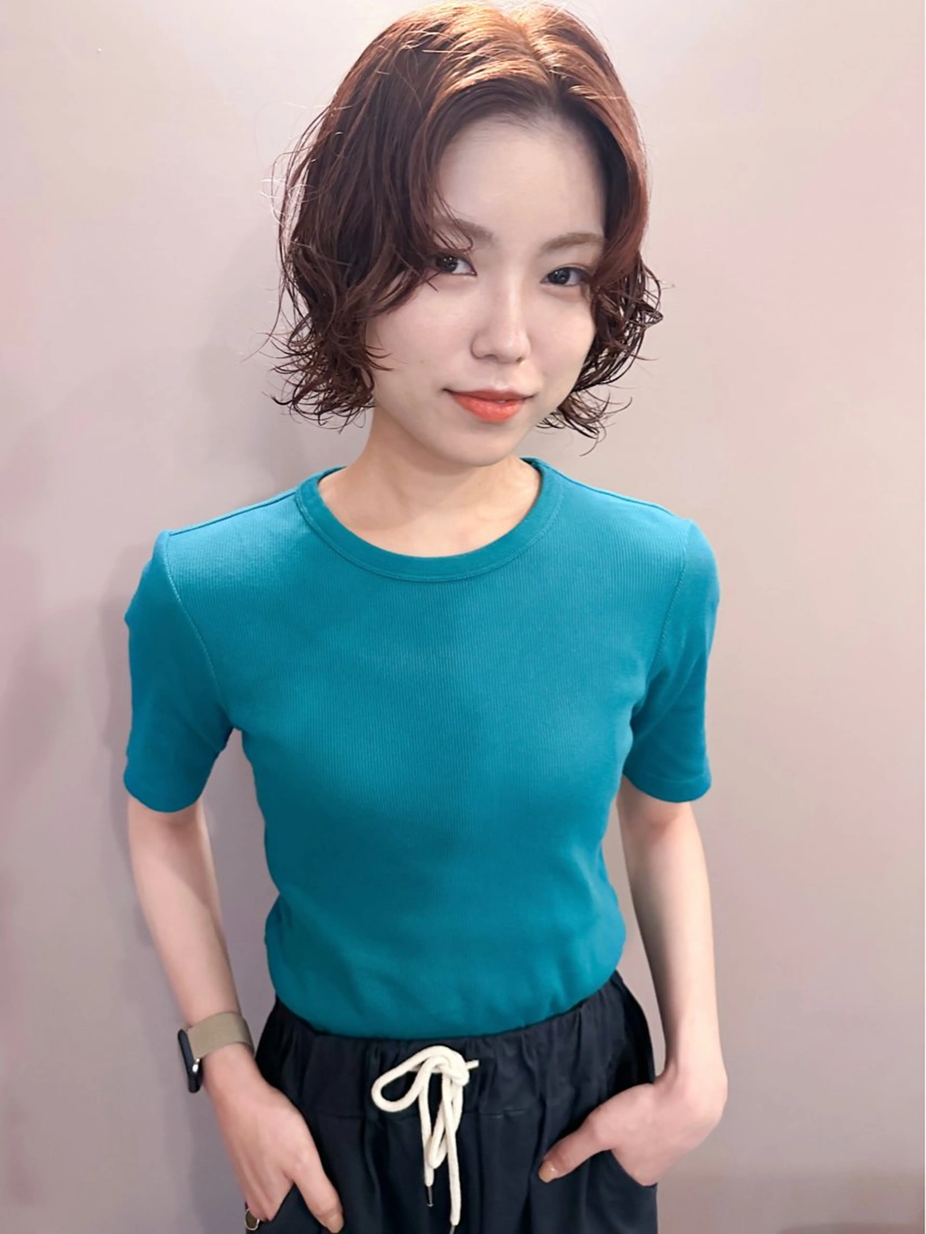 ショート カラー パーマ カット ヘアカラー パーマ 艶髪ブリーチ 永井竜也のヘアスタイル