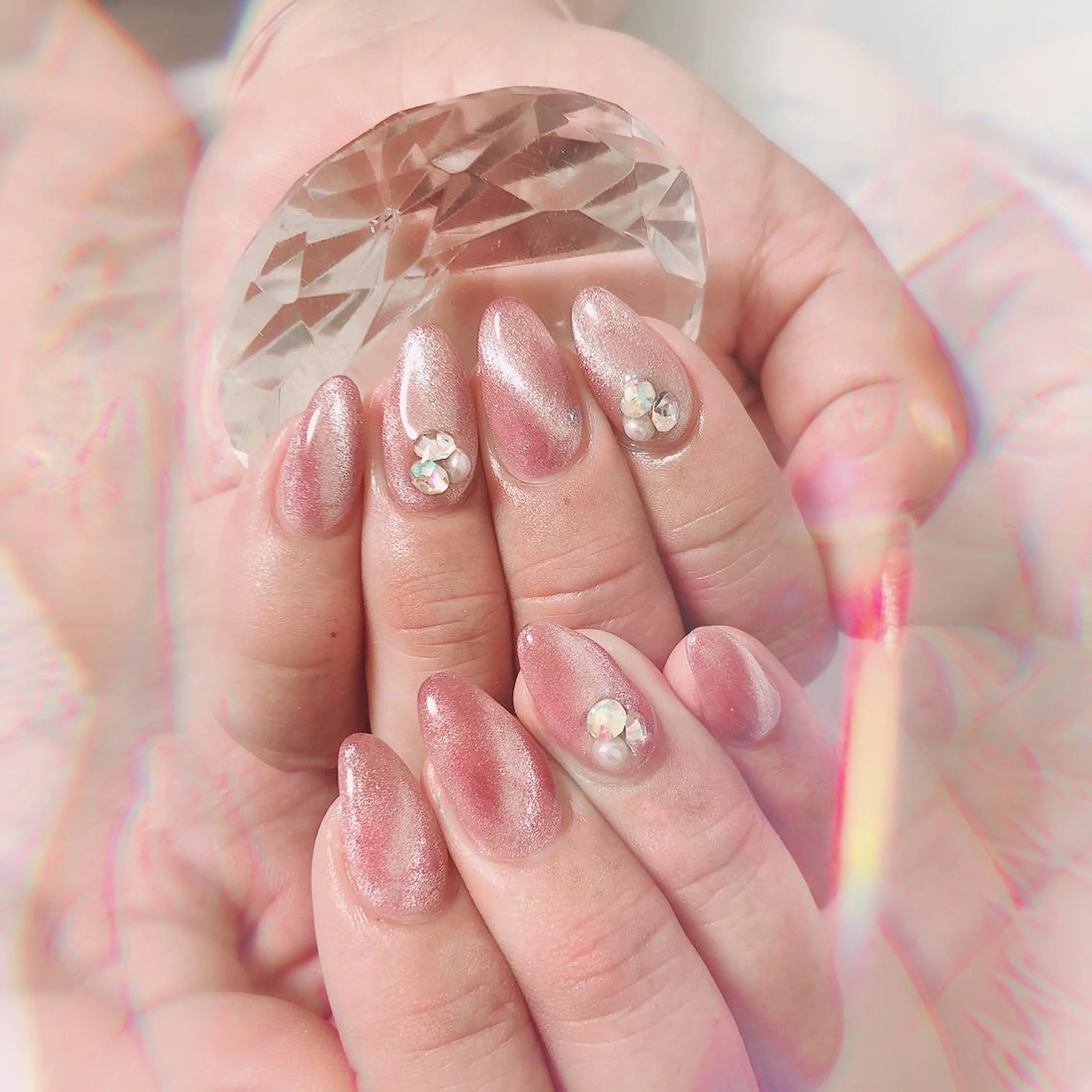 ミディアム ネイル ハンドネイル ハンドケア 💎ビューティサロン 湘南　RIRAN💎のネイルデザイン
