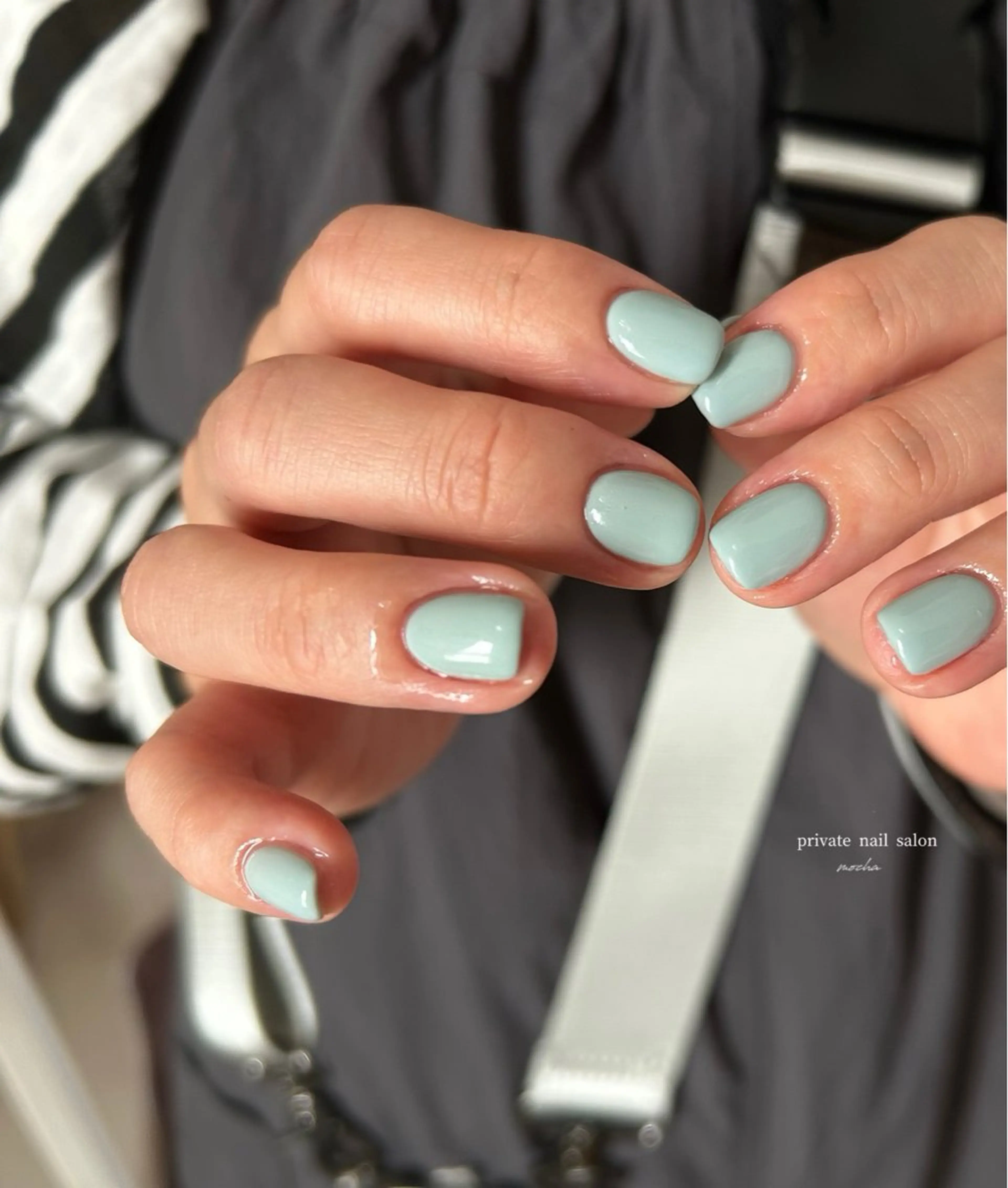 ネイル カジュアル フレンチネイル マグネットネイル ミラーネイル ニュアンスネイル ハンドネイル mocha nailのネイルデザイン