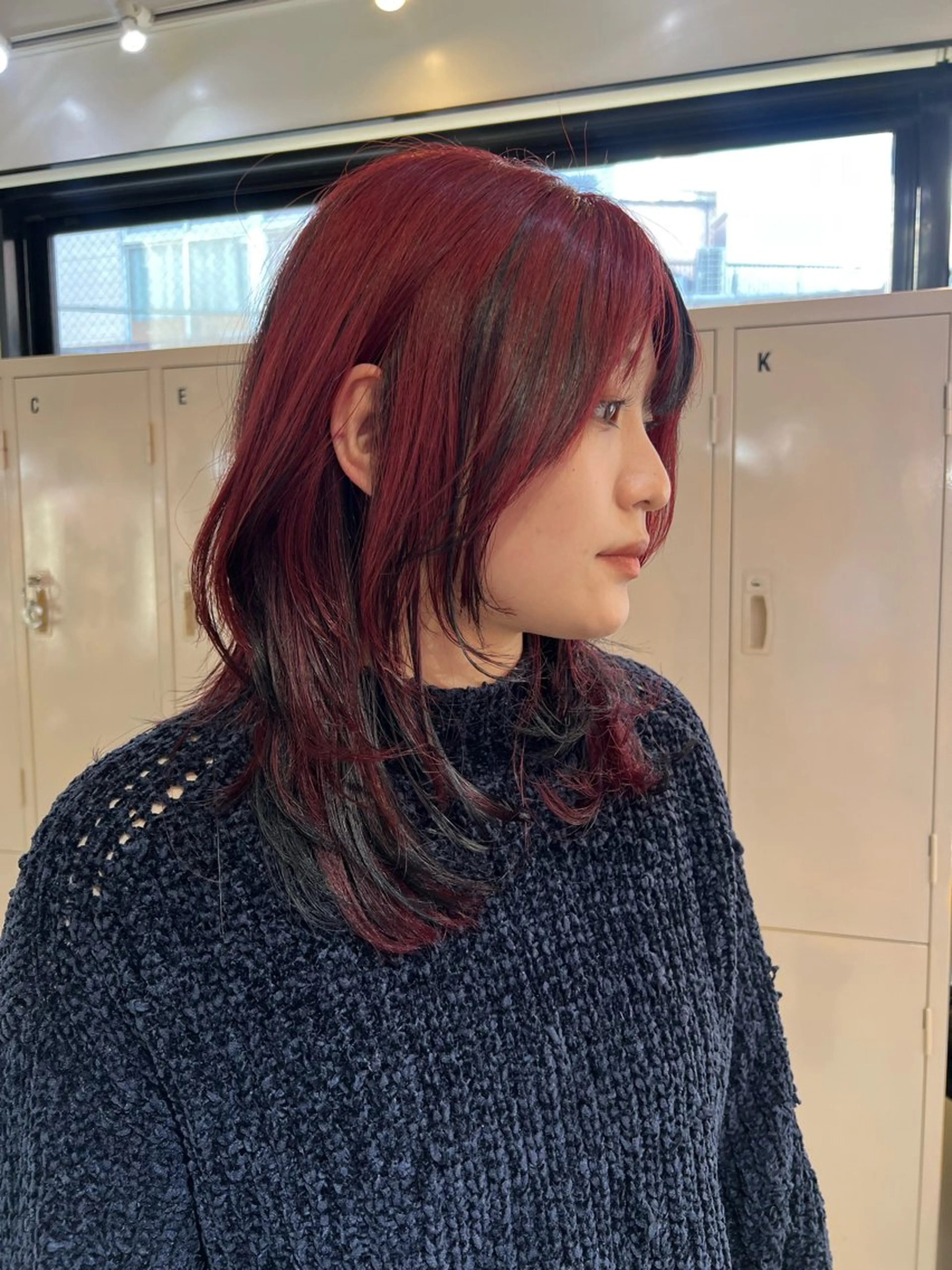 セミロング ヘアカラー トリートメント 💥ウルフカット デザインあんな💥のヘアスタイル