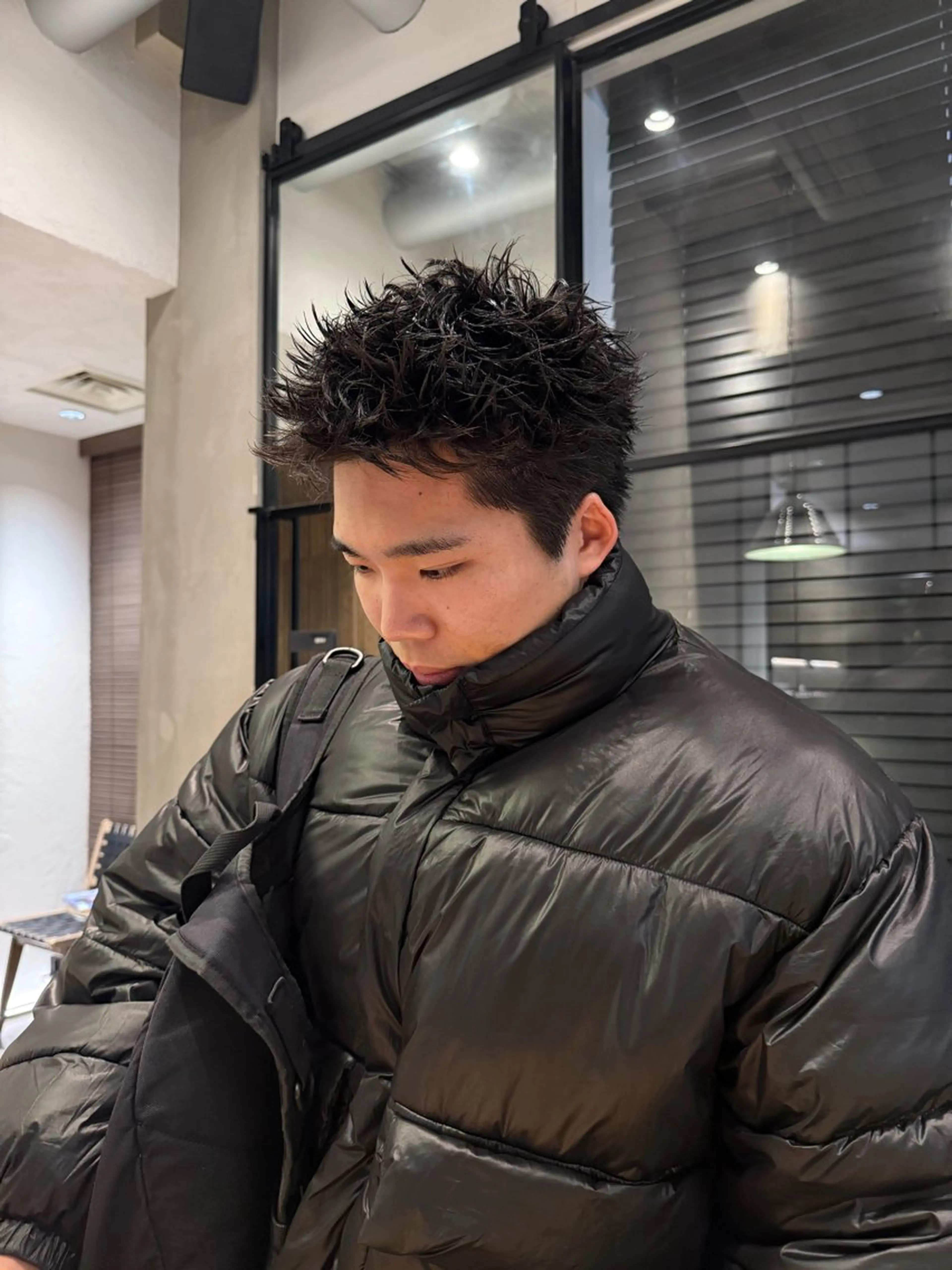 ショート パーマ メンズ メンズパーマ スパイキーショート ショートヘア 外ハネヘア カット パーマ heavenly by HAVANA新宿所属・メンズショート/ピン パーマ/新宿/フウガのヘアスタイル