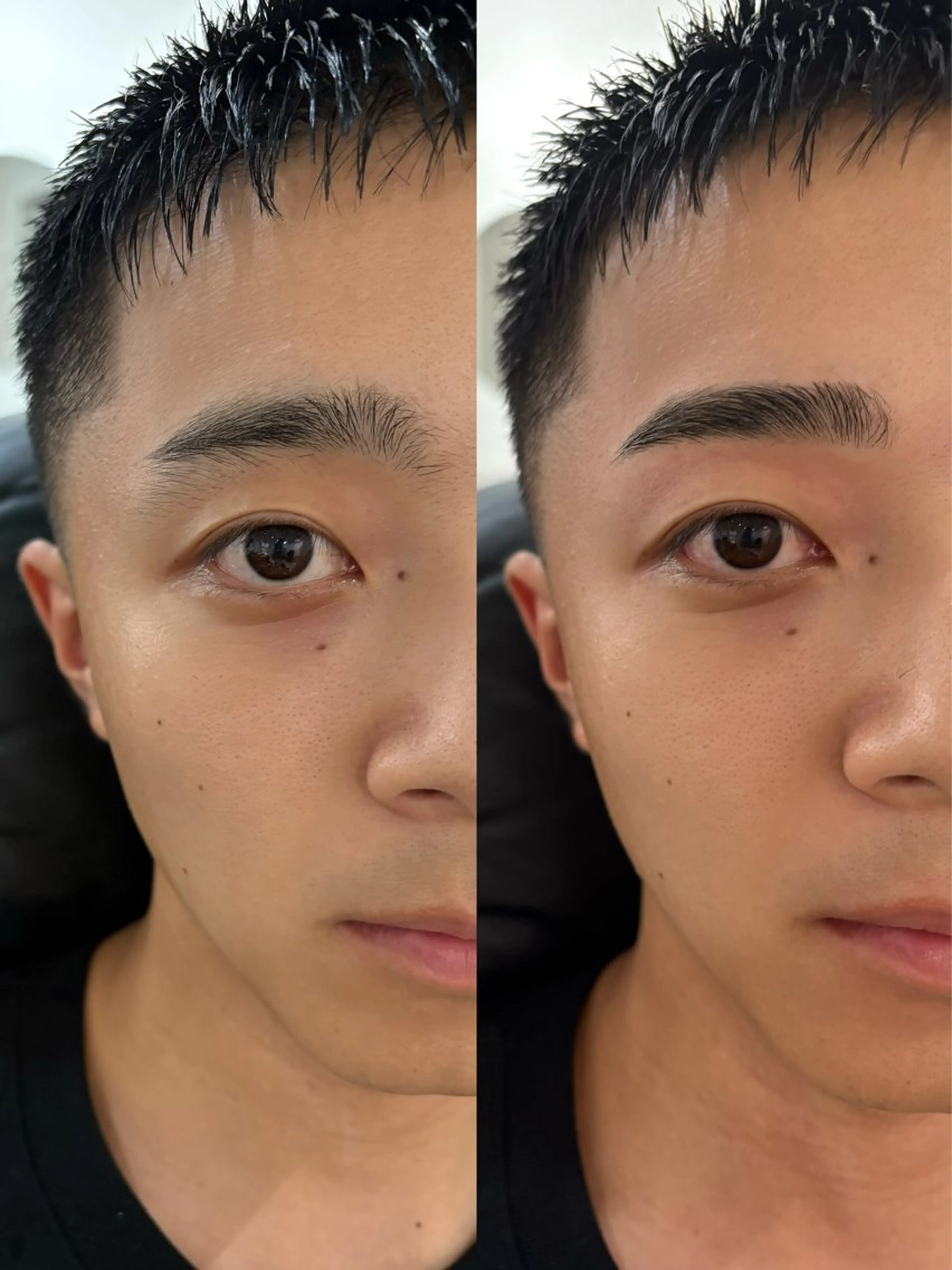 メンズブロウ💈HBL（パーマ＋Wax）眉毛のお悩み解消！間引き、メイク込みの写真