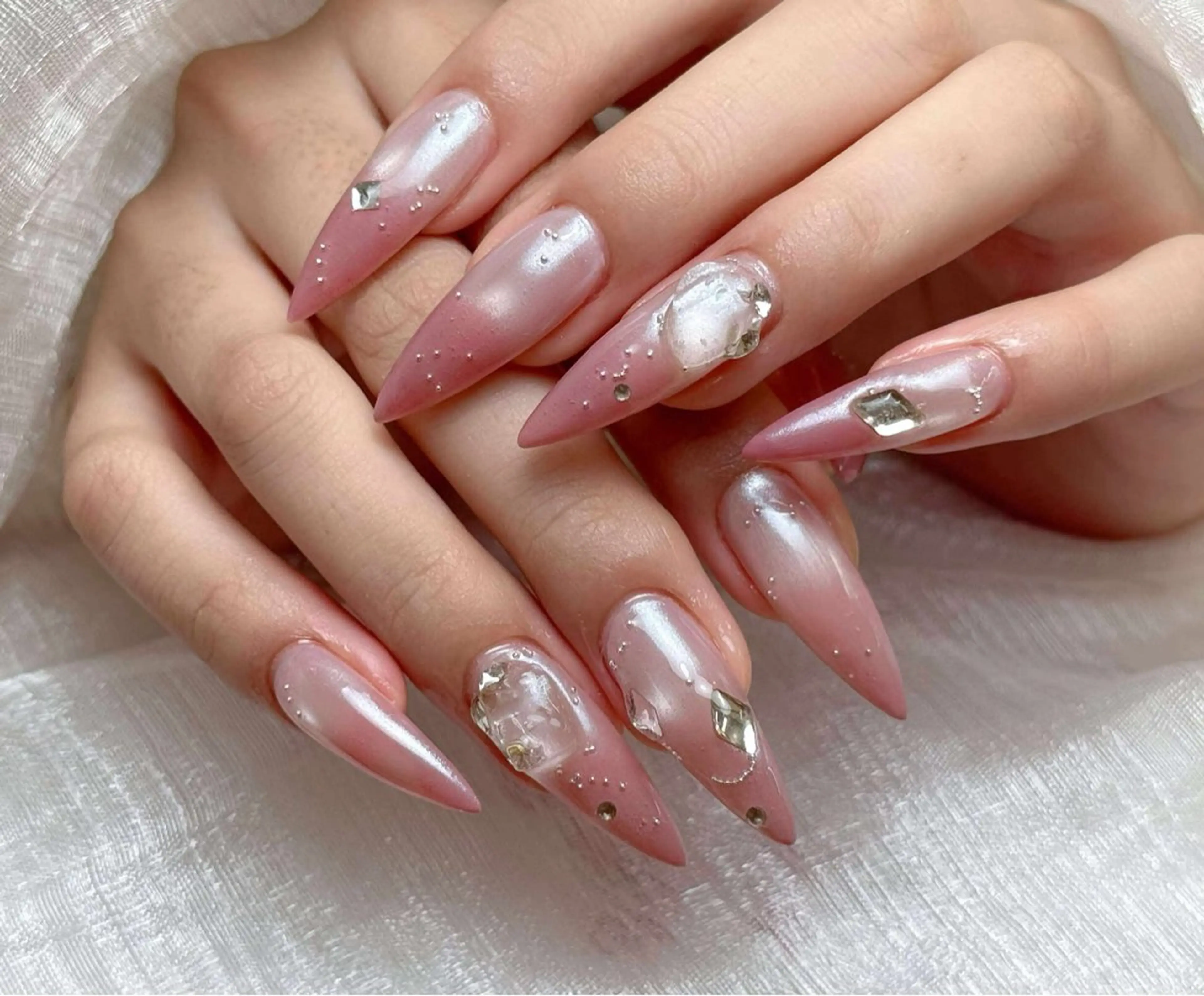 ネイル アートネイル 成人式 ジェルネイル ニュアンスネイル 夏ネイル Jenn Nail Salonのネイルデザイン