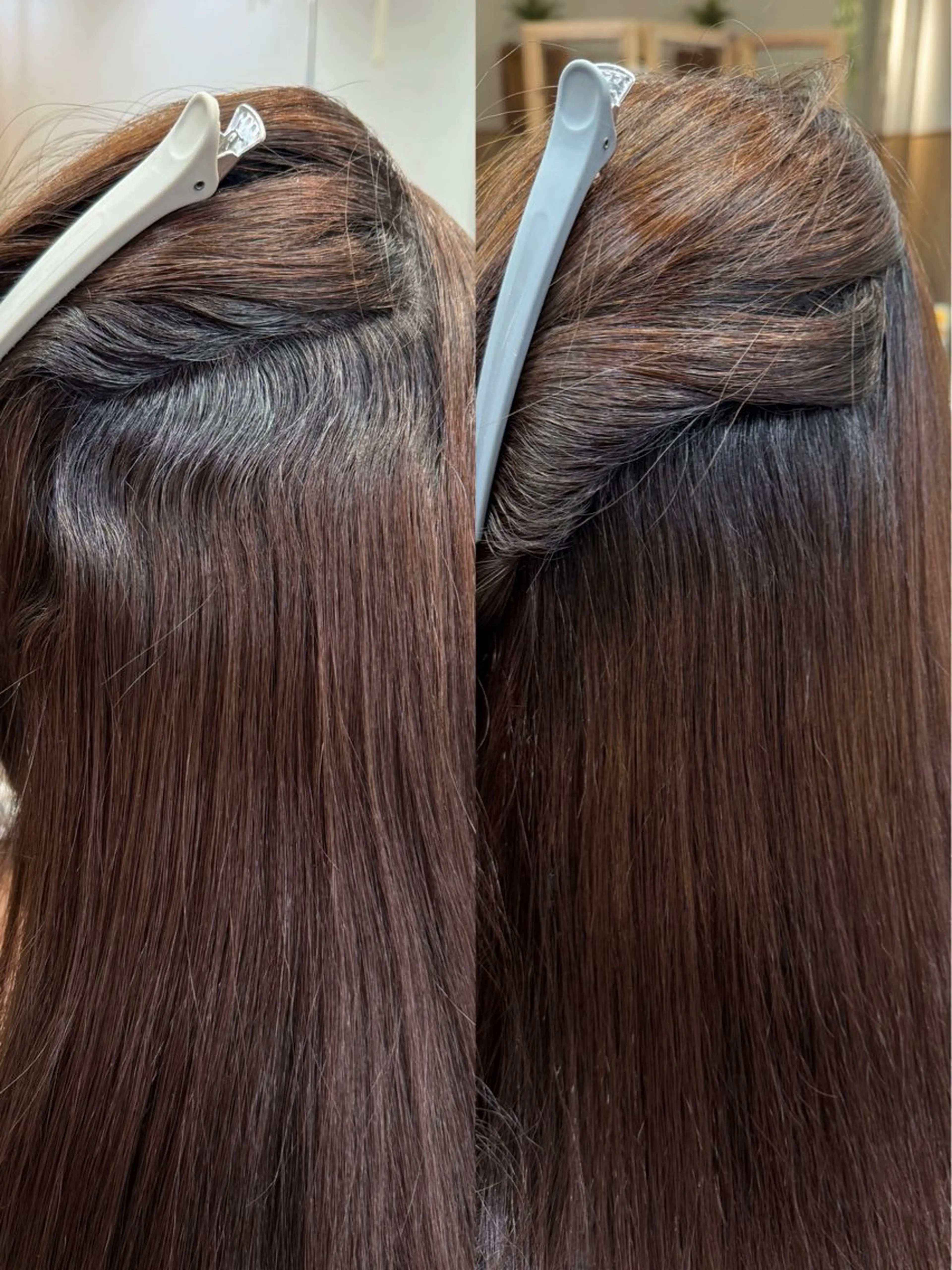 ミディアム パーマ 髪質改善 縮毛矯正 トリートメント ストレートパーマ カット 縮毛矯正 縮毛矯正/艶髪カラー /パーマ/ひふみ🌱のヘアスタイル