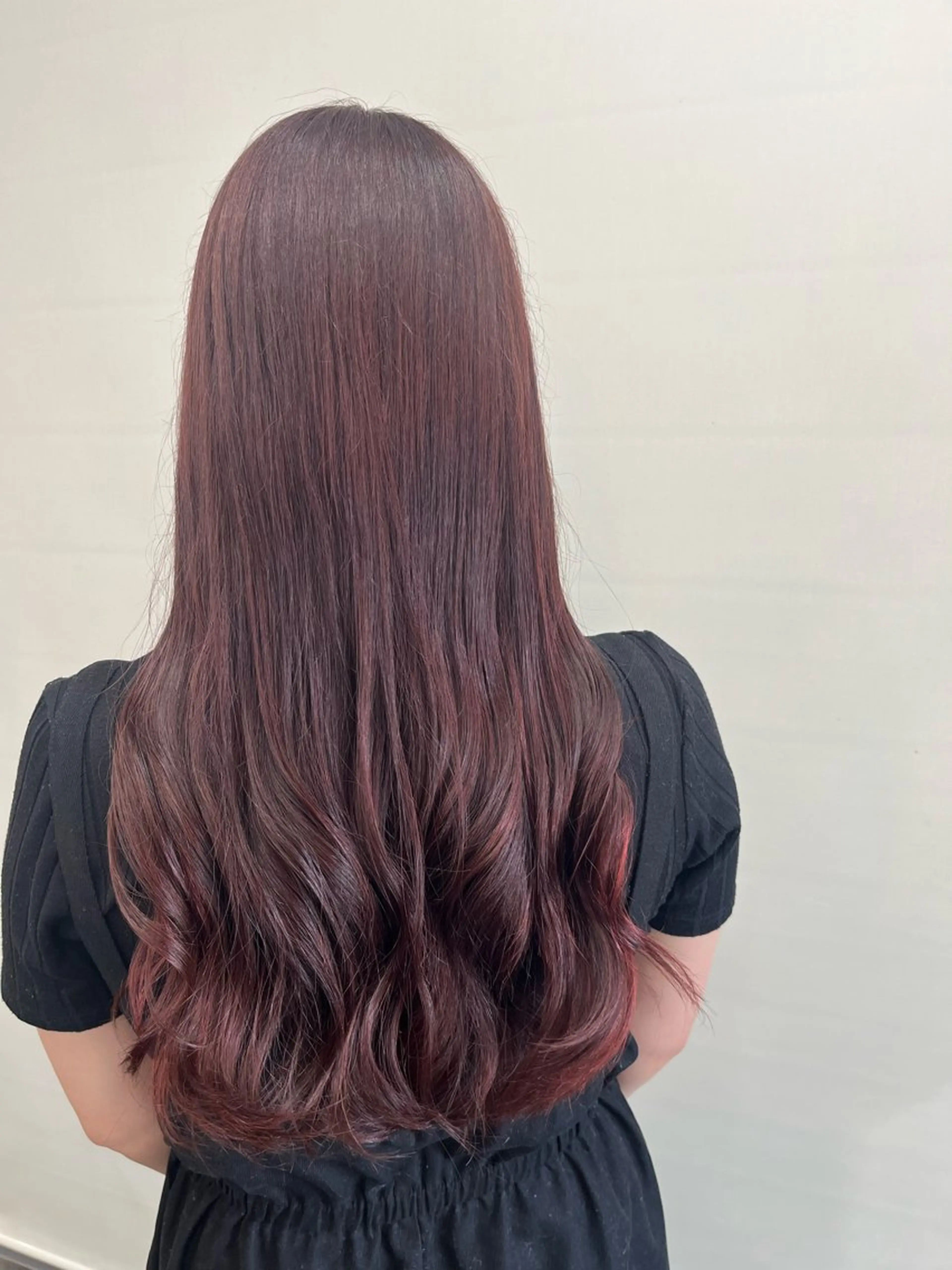 カラー ブリーチ ブラウンカラー ダブルカラー ブリーチなしカラー レッドカラー ヘアカラー 松井 咲樹のヘアスタイル