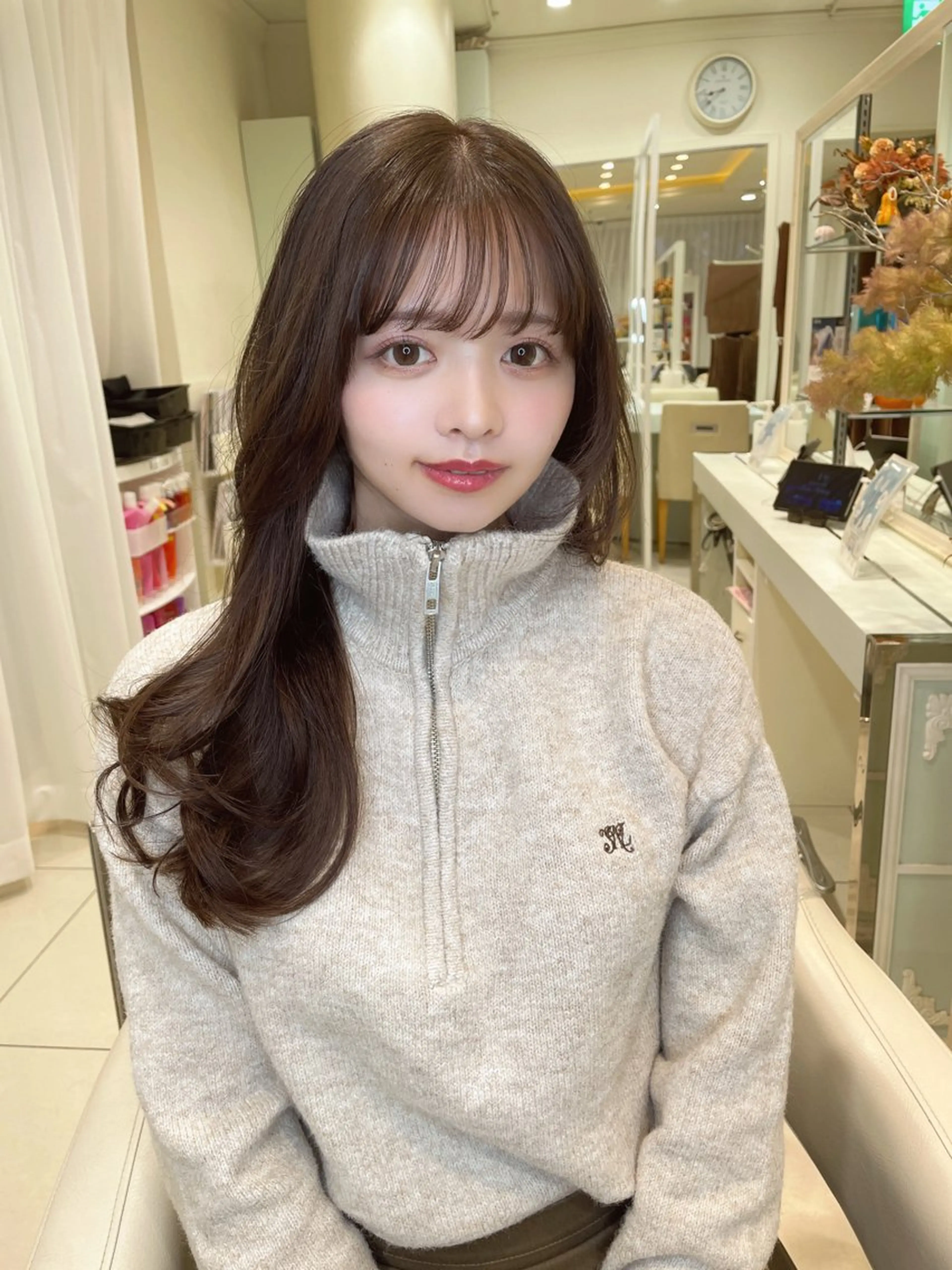 ロング 💗ブリーチなし 透け感💗徳井はやとのヘアスタイル
