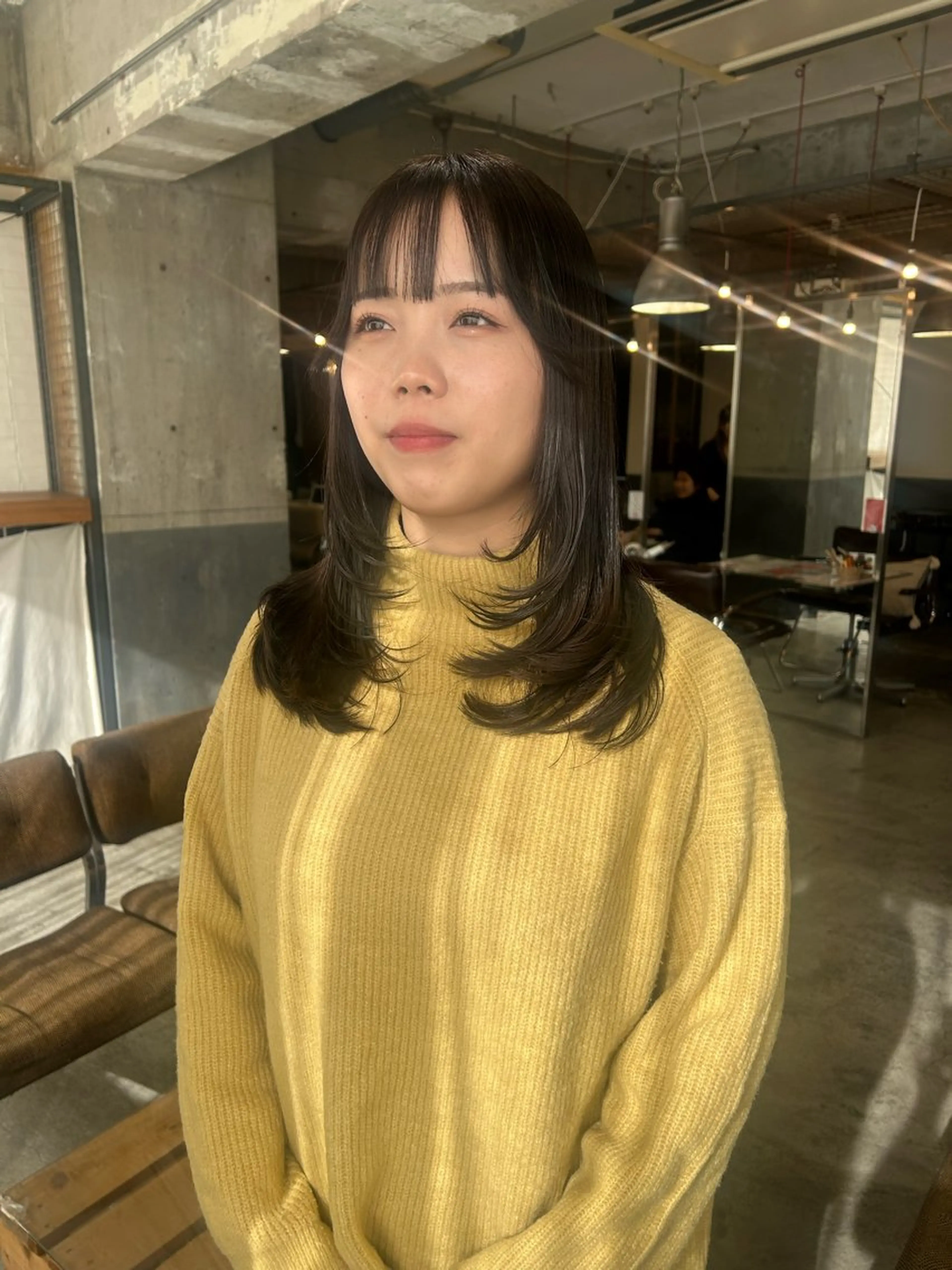 セミロング カラー カット ヘアカラー 丸みショート /NAGISAのヘアスタイル