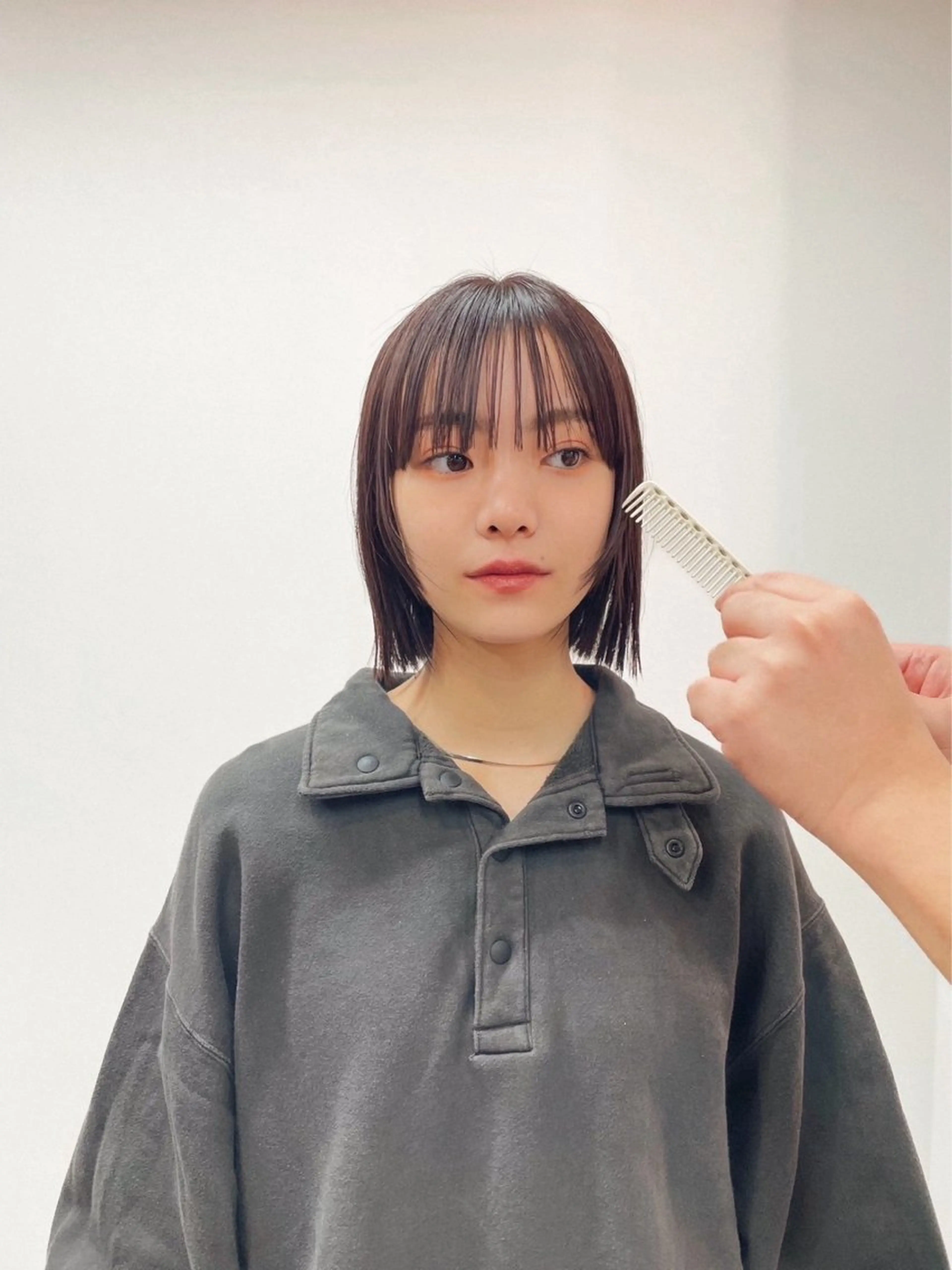 ショート カラー カット ヘアカラー トリートメント パーマ＊ 顔まわり似合わせのヘアスタイル