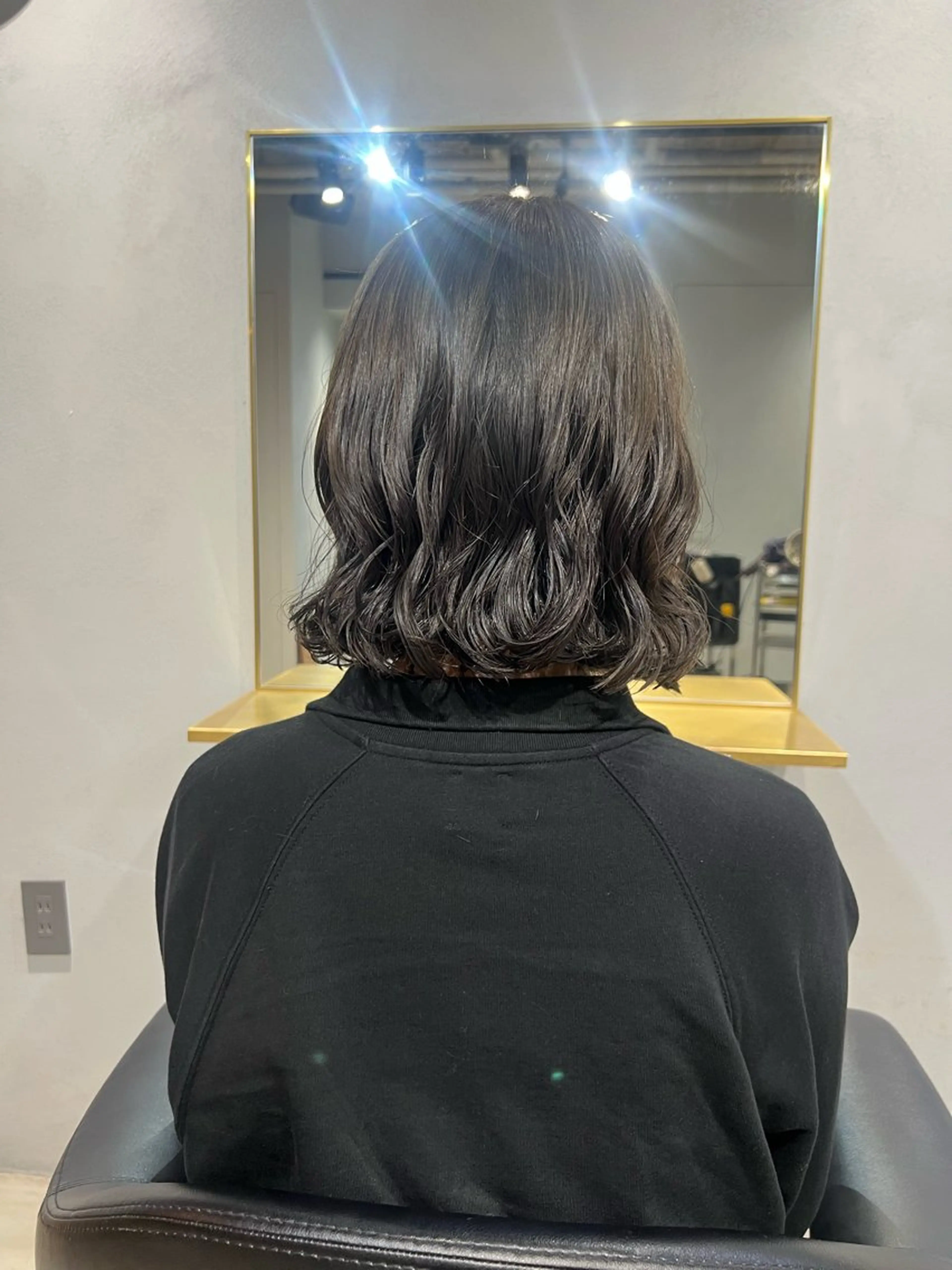 ミディアム カラー パーマ カット ヘアカラー パーマ akane/ボブ /オリーブ/ブラウンのヘアスタイル