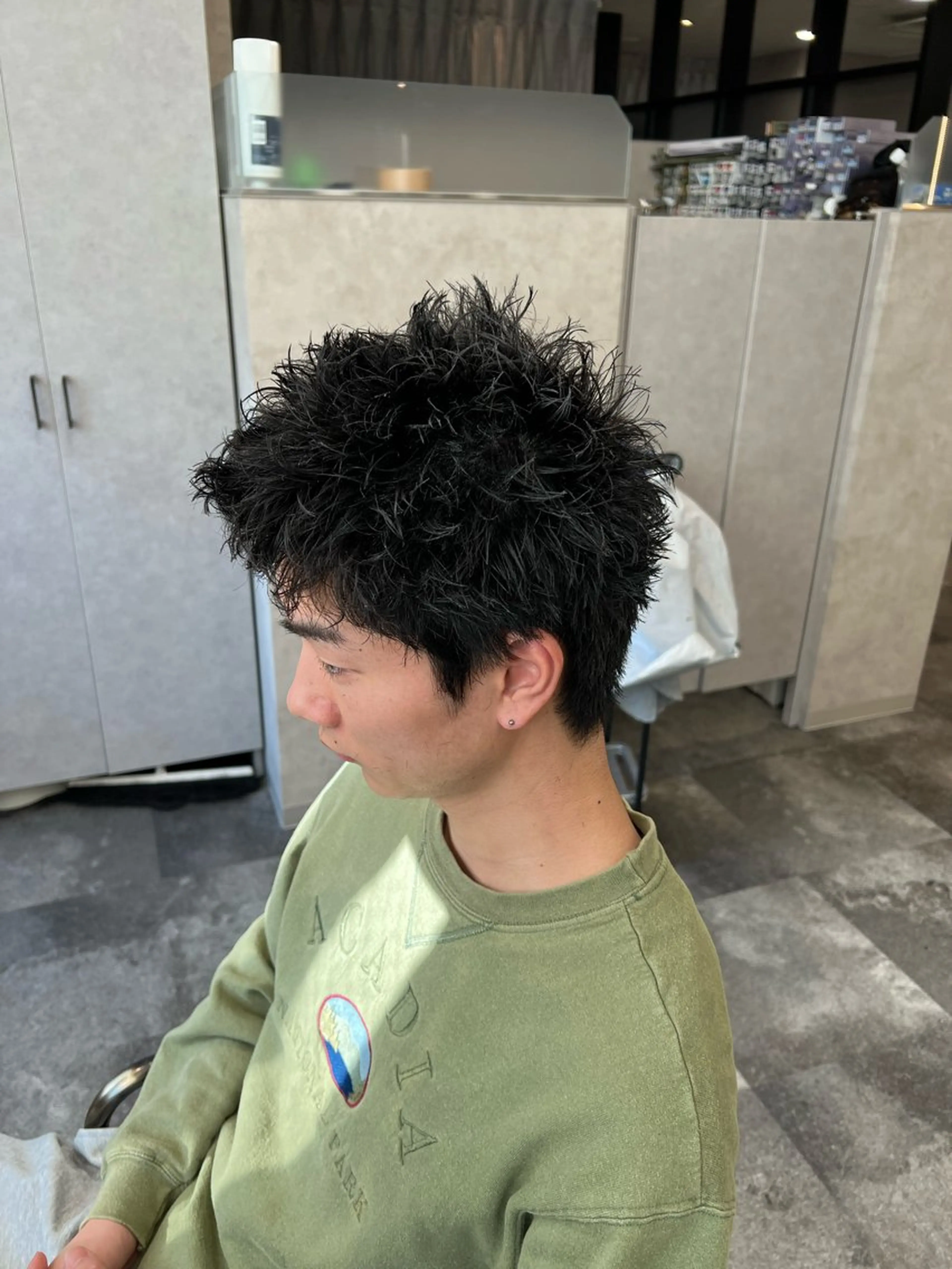 ショート パーマ ヘアアレンジ メンズ メンズパーマ スパイキーショート ショートヘア カット パーマ メンズ特化/カラー/ パーマ/ケイシンのヘアスタイル