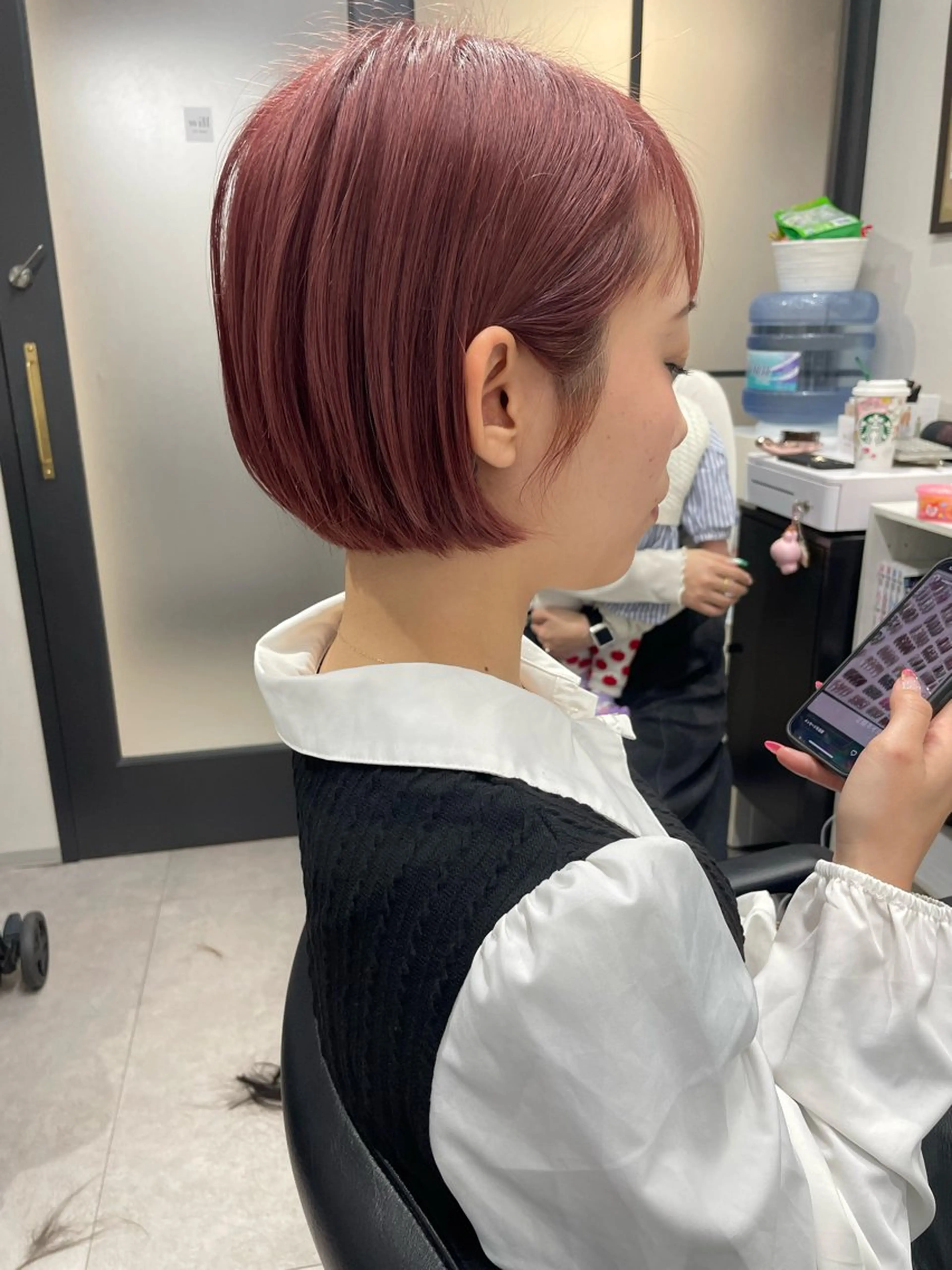 ショート カラー カット ヘアカラー トリートメント 髪質改善will hairdesignのヘアスタイル