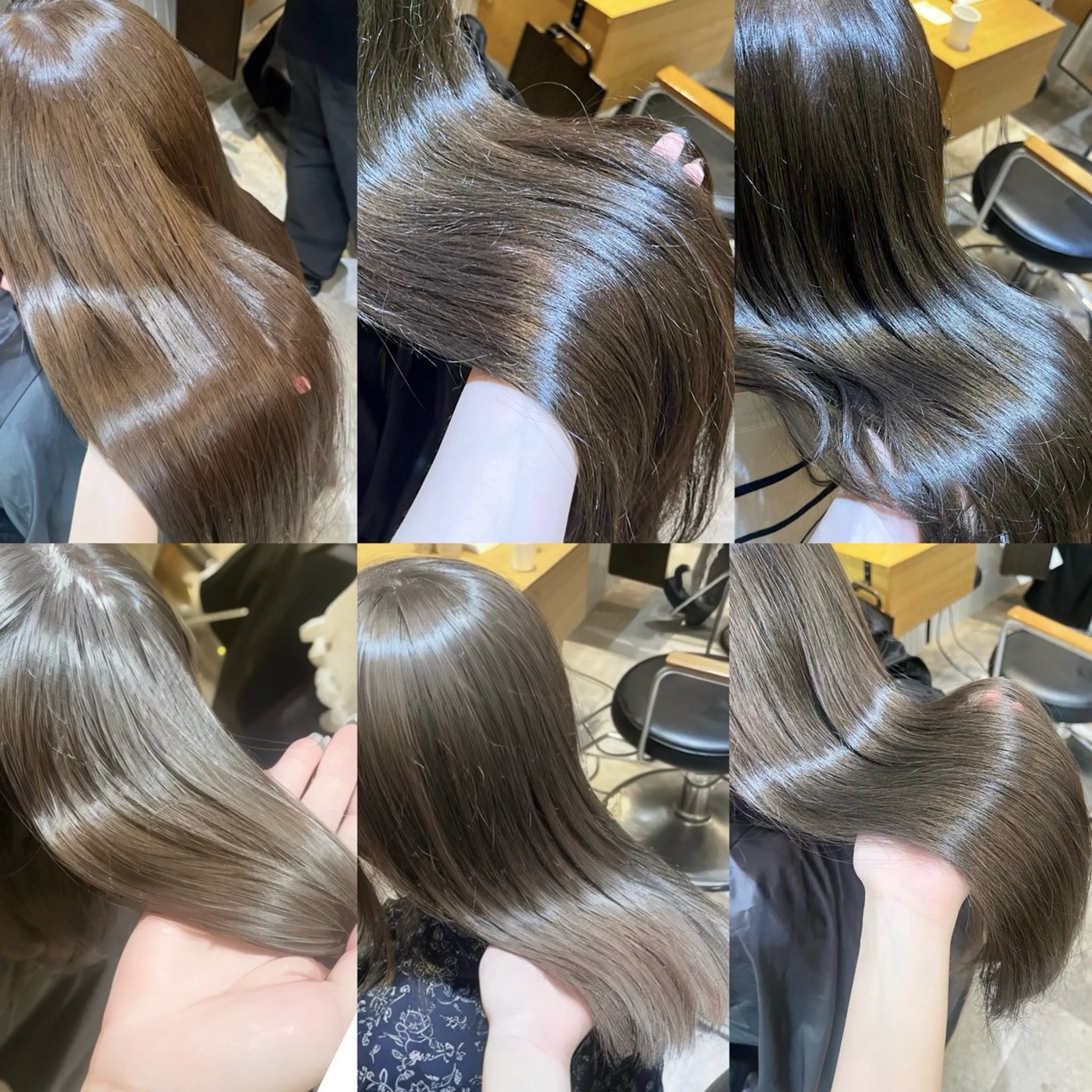 ロング カラー ケアカラー 透明感カラー オリーブカラー 髪質改善 トリートメント ヘアカラー トリートメント ラフィスヘアードープ所属・👑髪質改善Wカラー /グレージュ/アユカのヘアスタイル