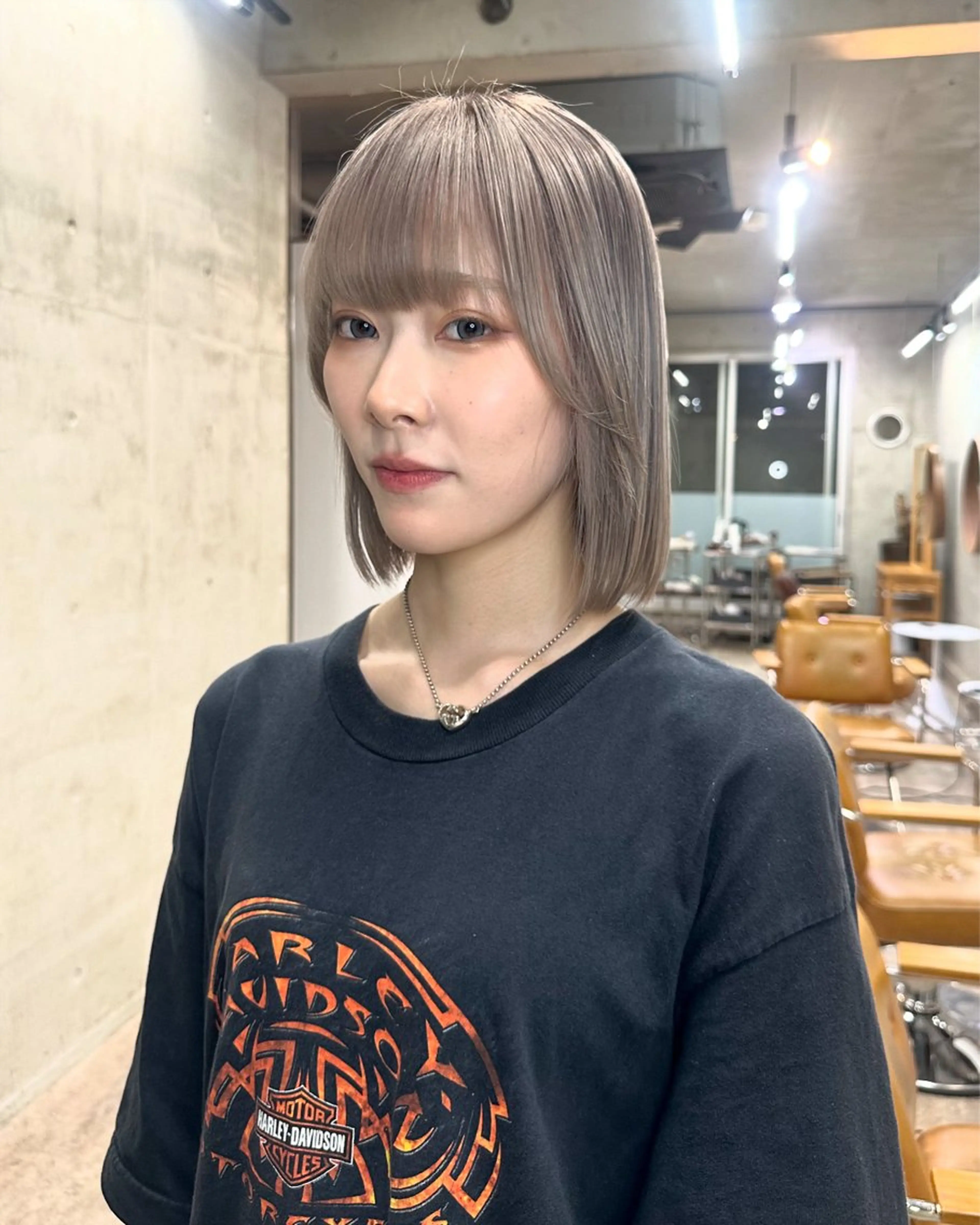 ショート カラー 切りっぱなしボブ グレージュ ボブ レイヤーカット💫 ／HARUKA🎀のヘアスタイル